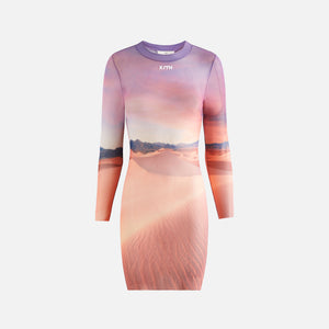 UrlfreezeShops Women Desert Sunset Mulberry Long Sleeve Dress - Mabel