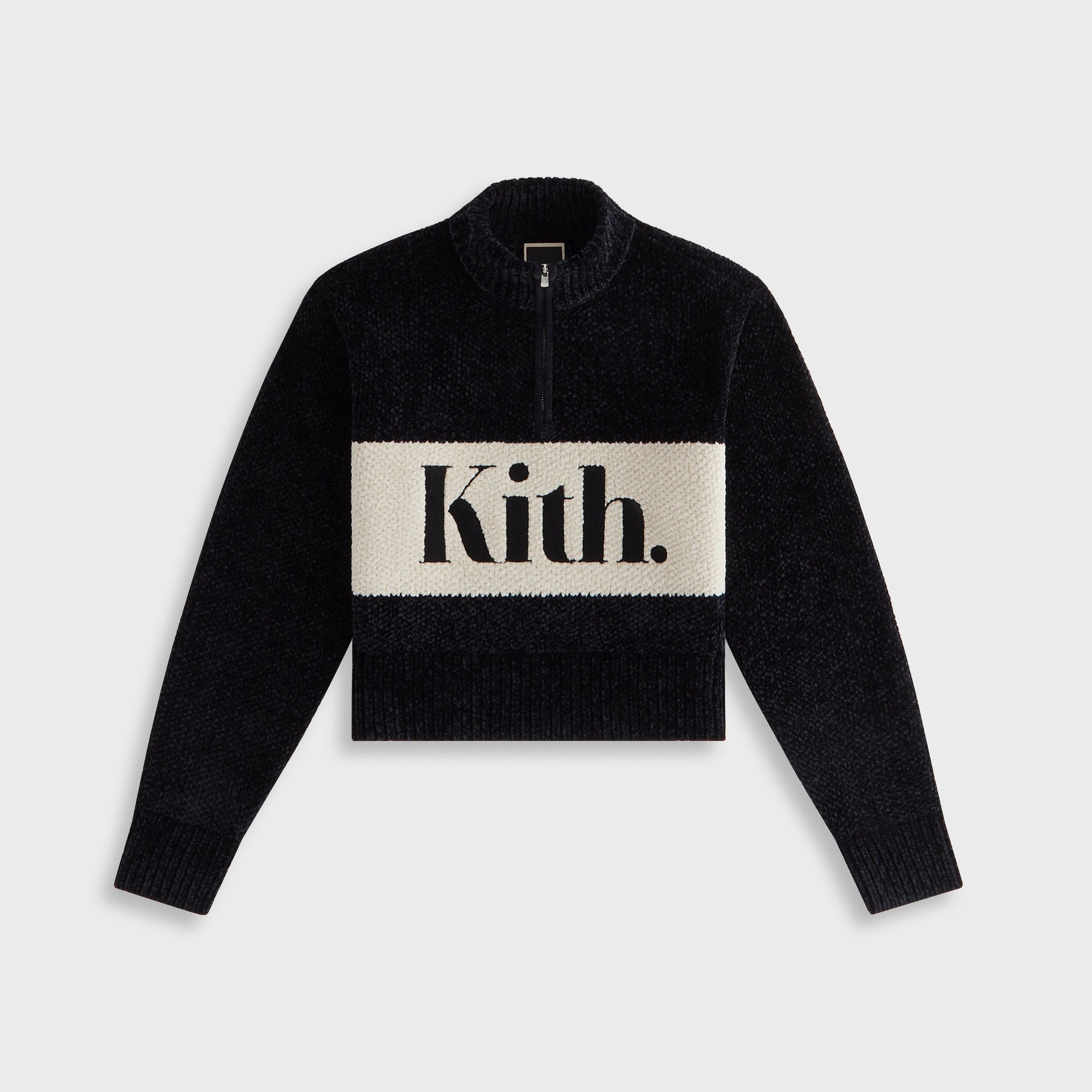 Kith Women Hunter II Chenille Punctuated Quarter Zip - Black - PH