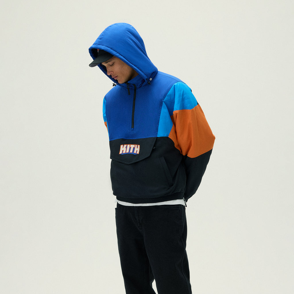 Kith for the New York Knicks Wings Quarter Zip Anorak - Black