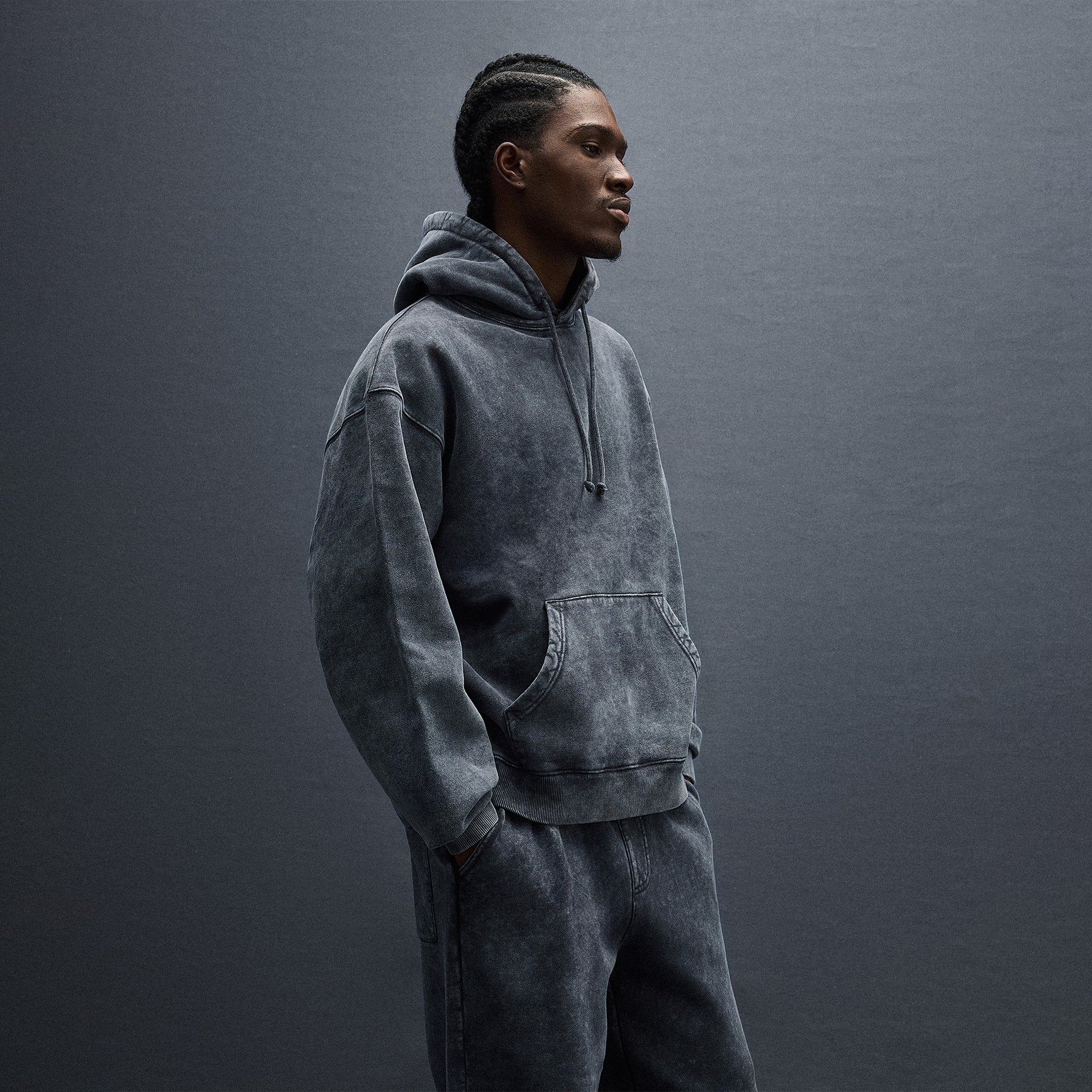 Kith 101 Sueded Fleece Williams III Hoodie - Nightfall