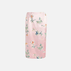 Kim Shui Silk Embroidered Pencil Skirt - Pink