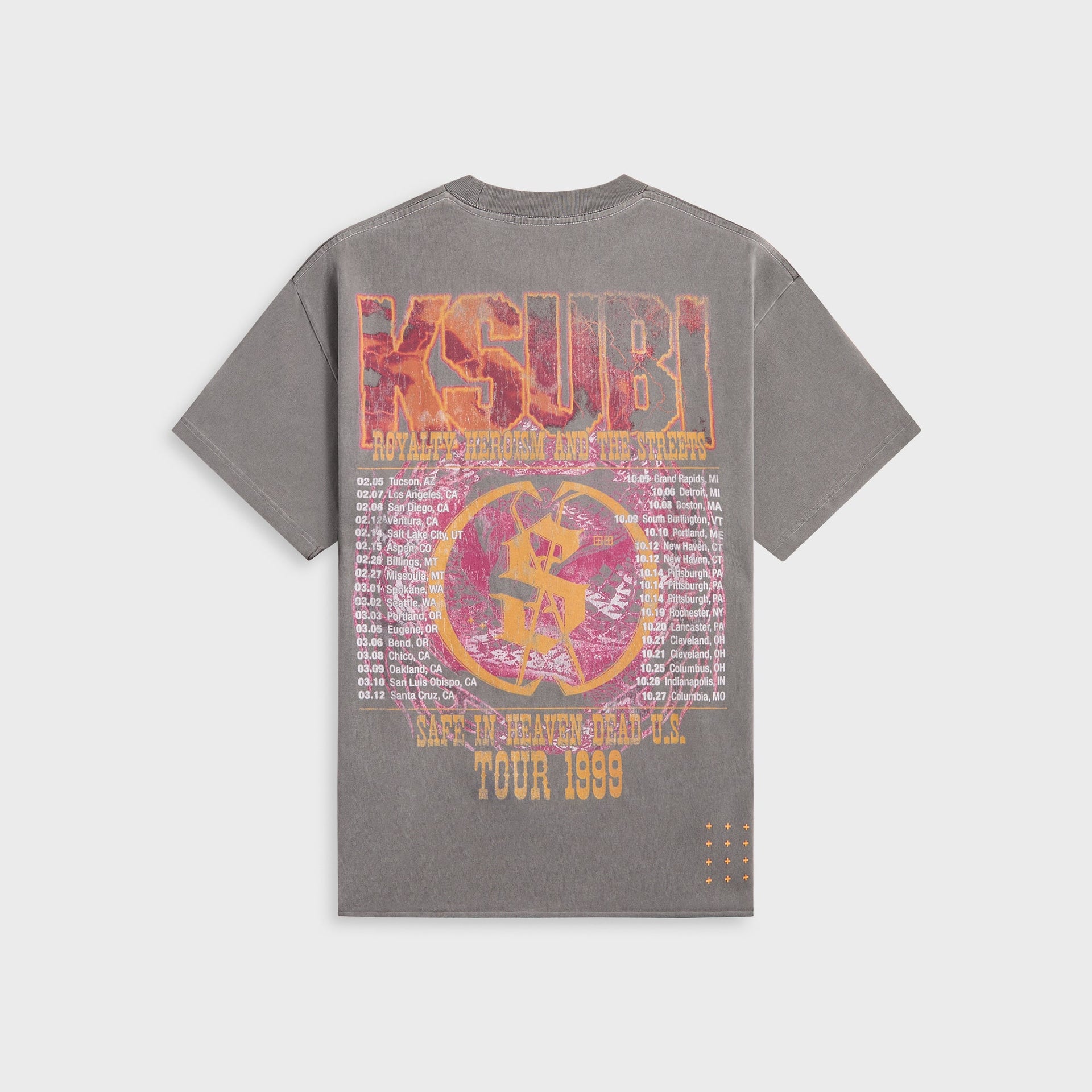 Ksubi Kickstart Ekcess Tee in Charcoal