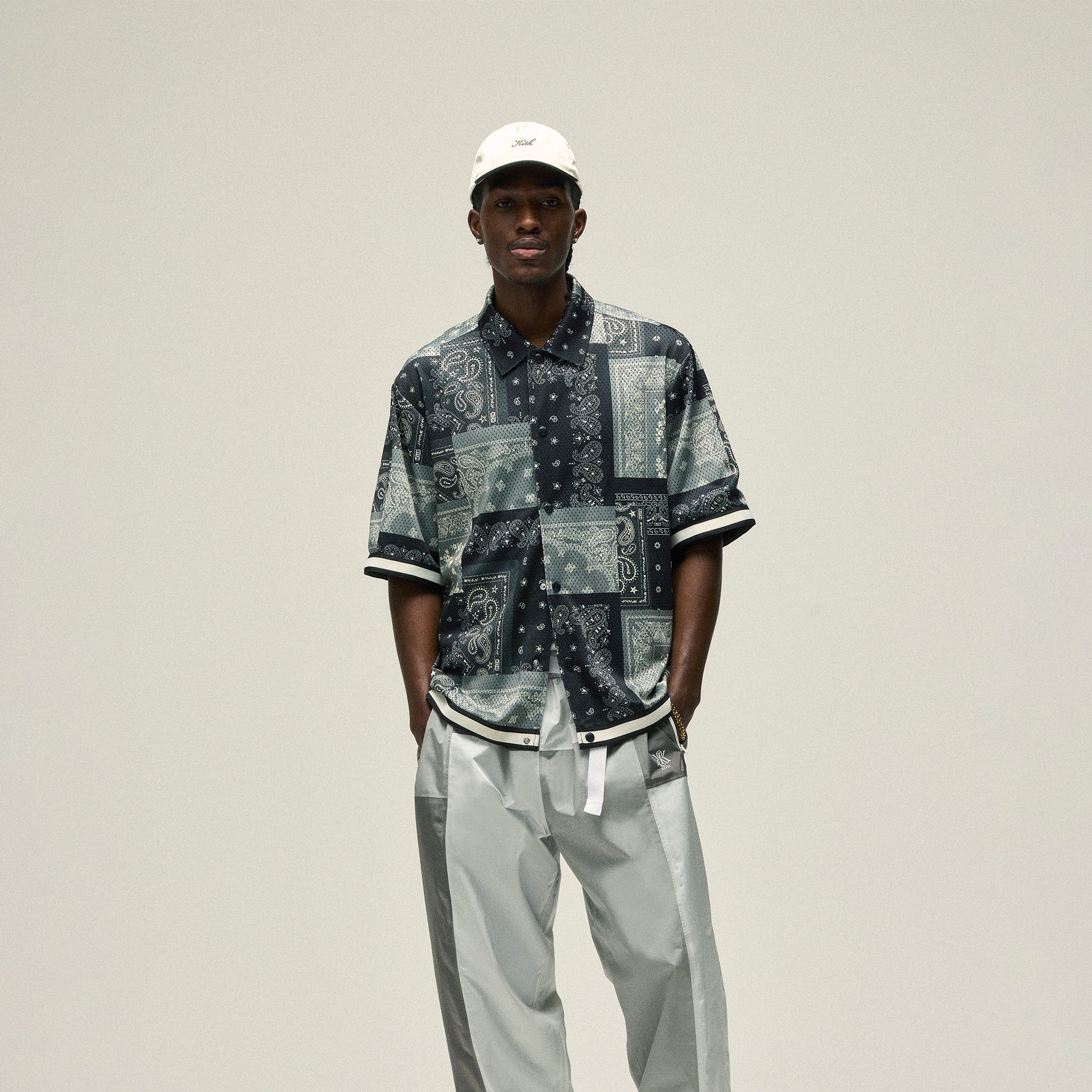 Kith Printed Mesh Woodpoint Shirt - Black