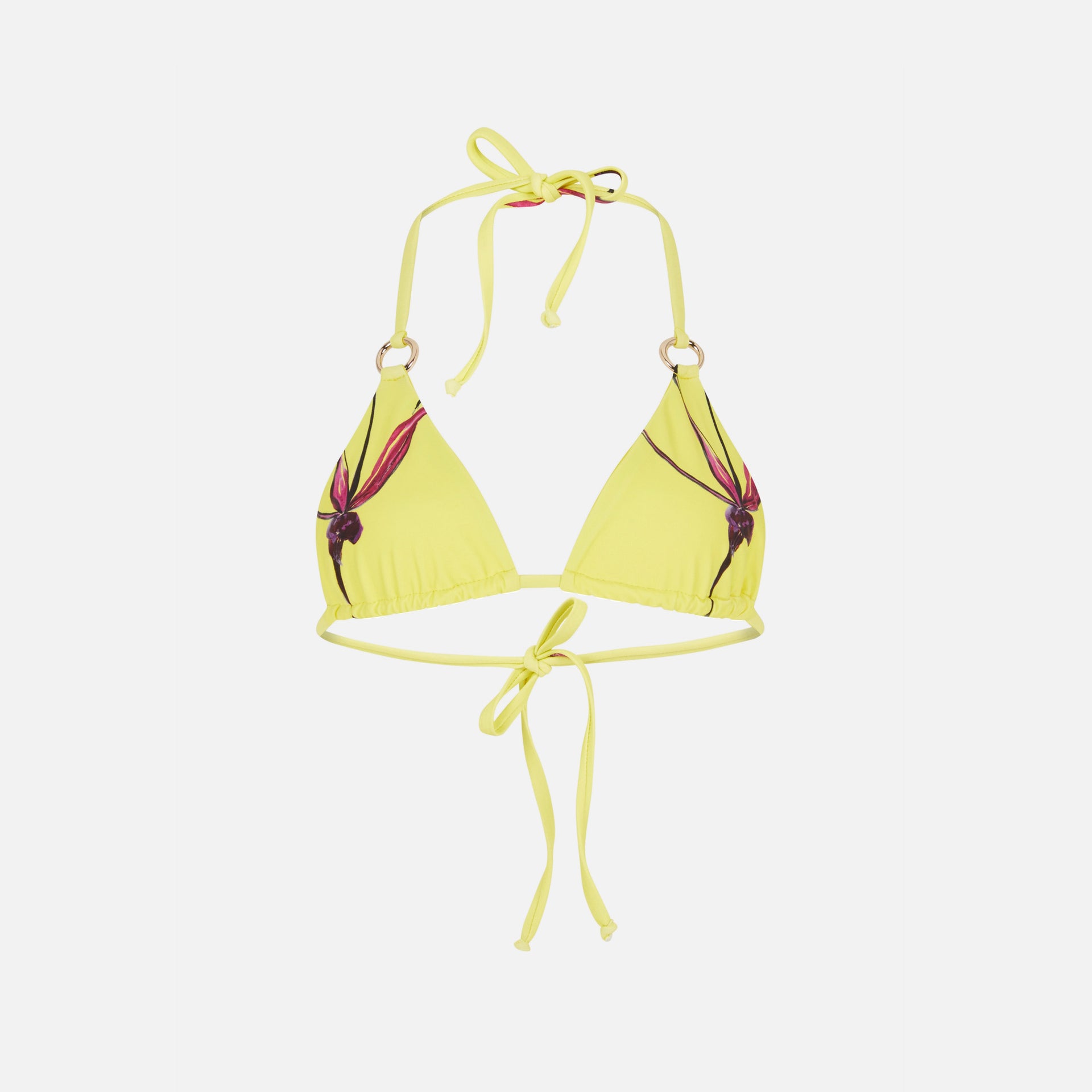 Louisa Ballou Mini Ring Bikini Top - Caledenia Orchid