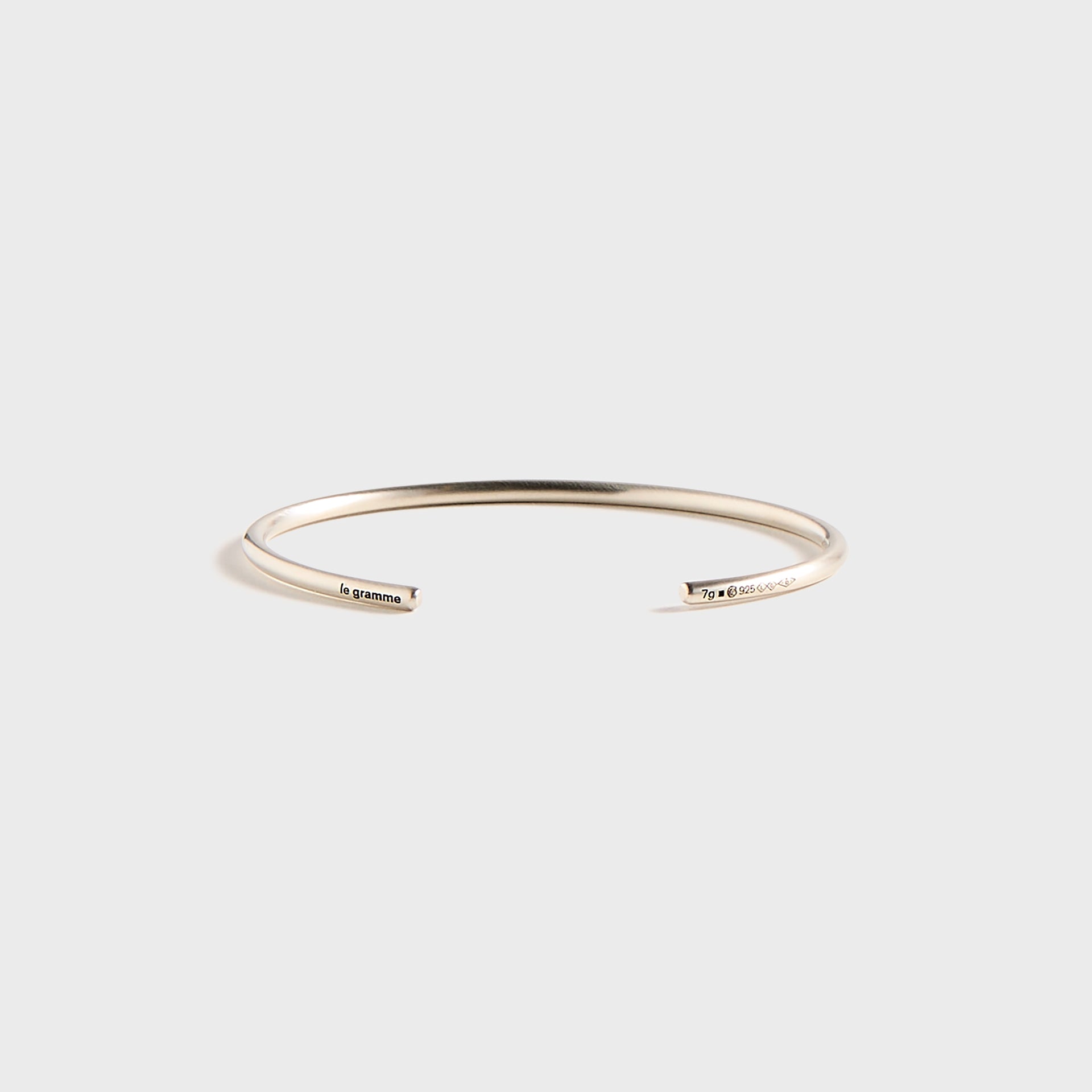 Le Gramme 7g Brushed Sterling Silver Bangle Bracelet - Silver