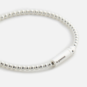 Le Gramme 11g Polished Sterling Silver Beads Bracelet - Silver