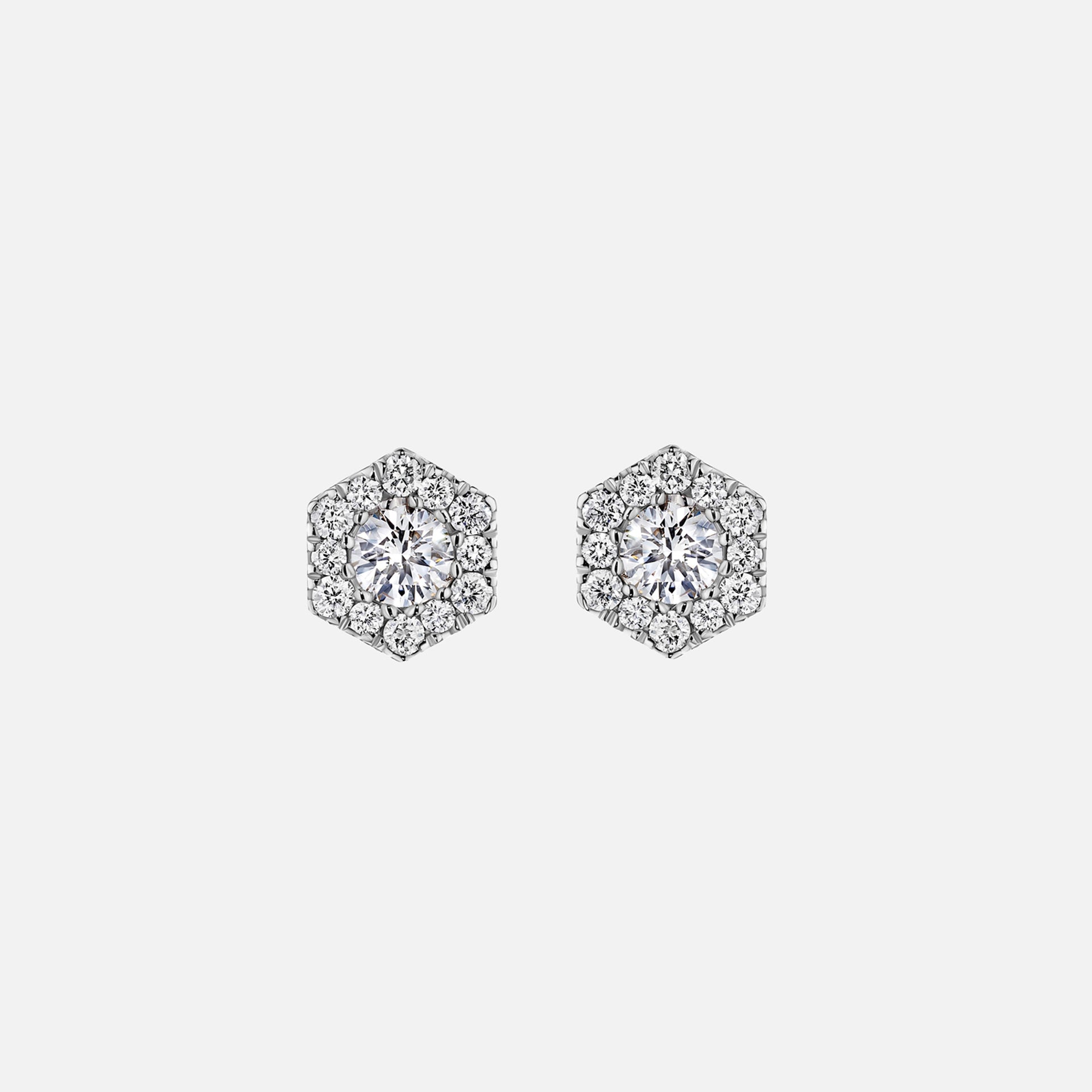 VL Cepher Lierne Large Stud Earrings - White Gold