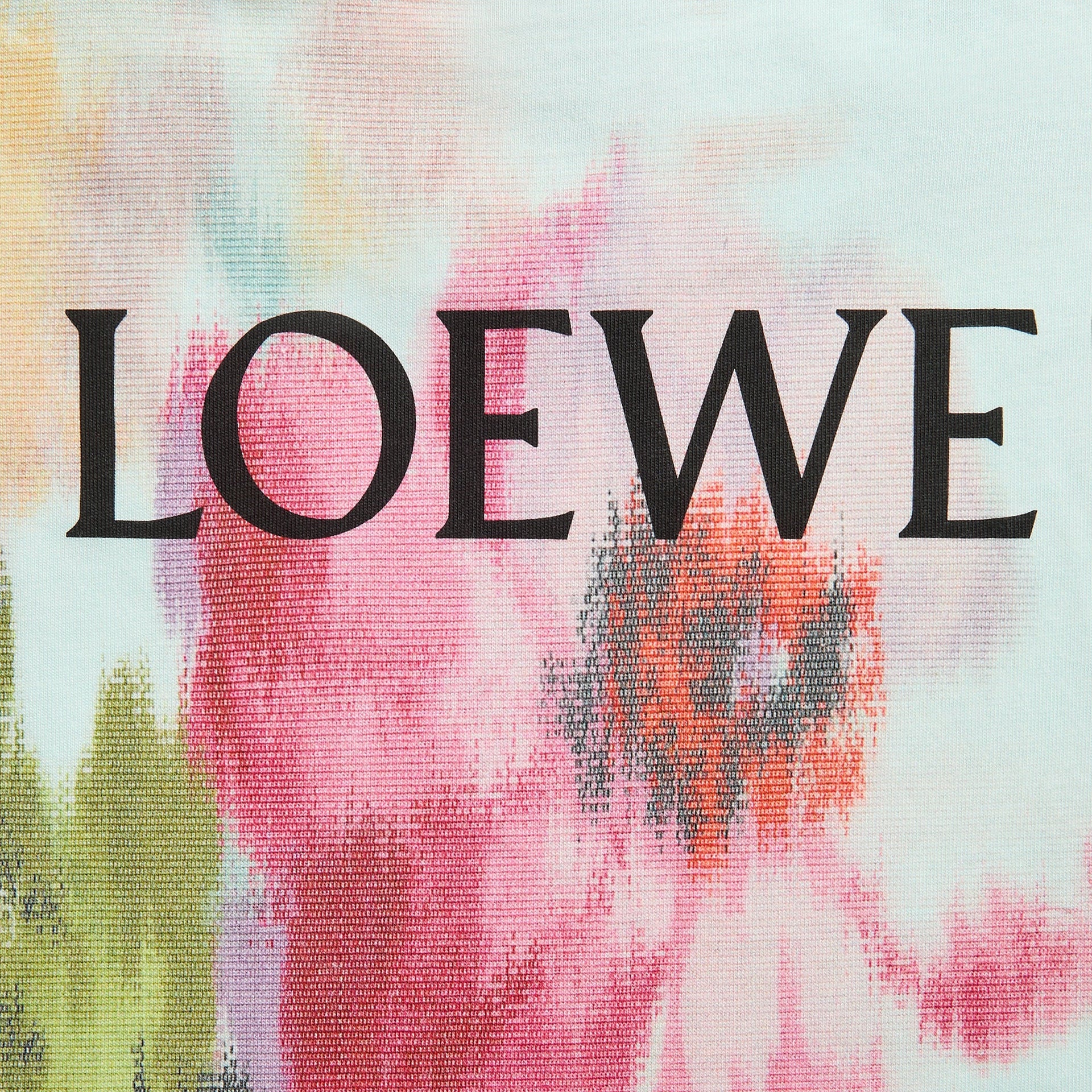 Loewe Loose Fit Tee in Light Blue / Multicolor