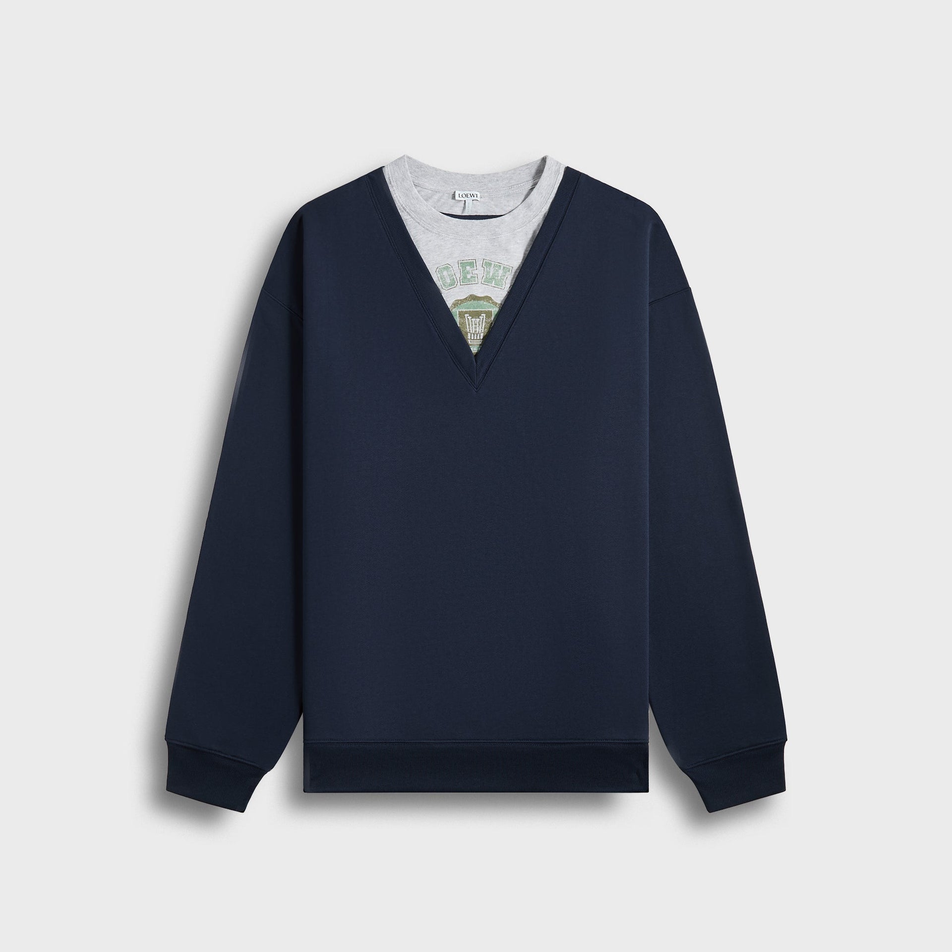 Loewe VinNeck Sweatshirt in Dark Navy Blue