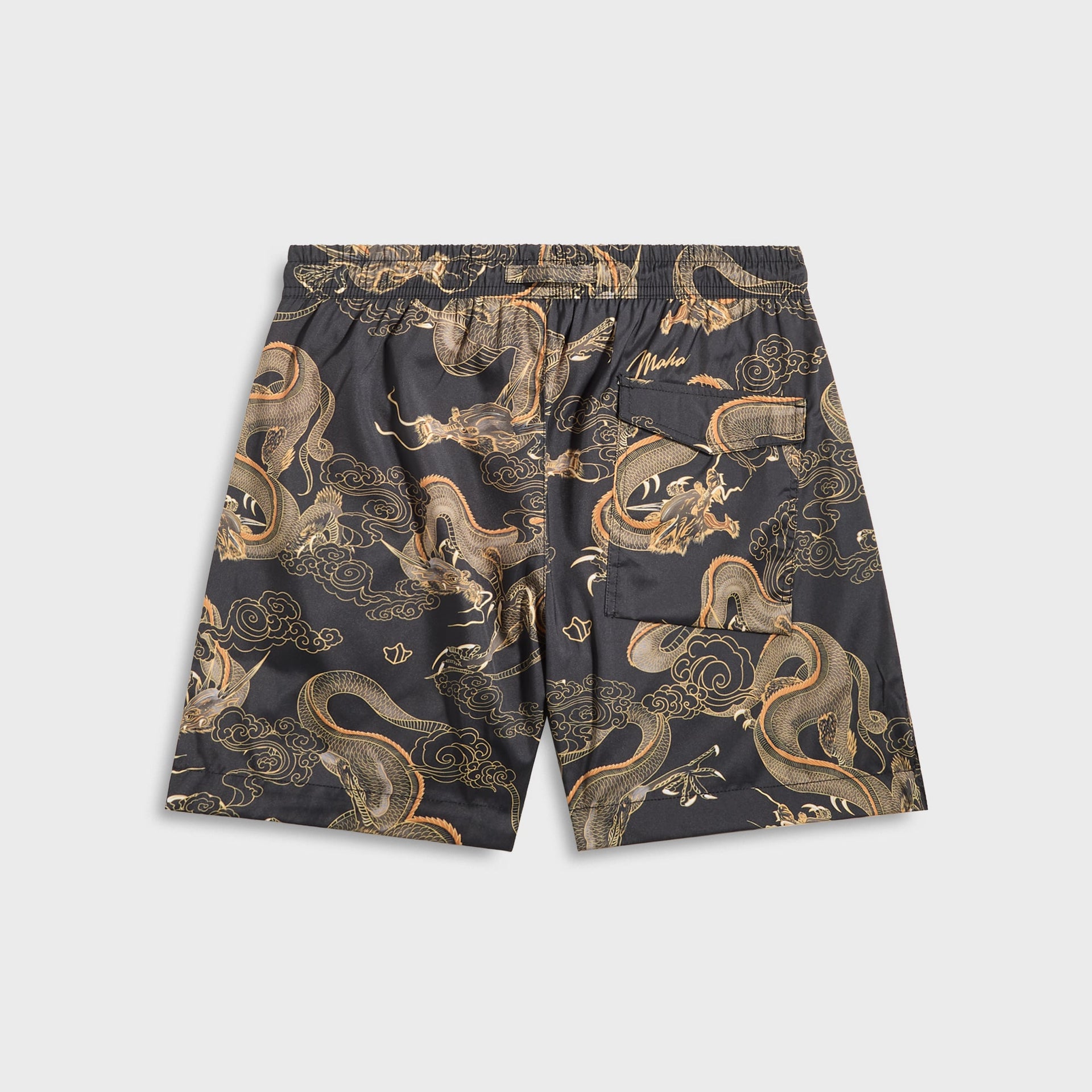Maharishi 1549 Dragon Swim Shorts - Black