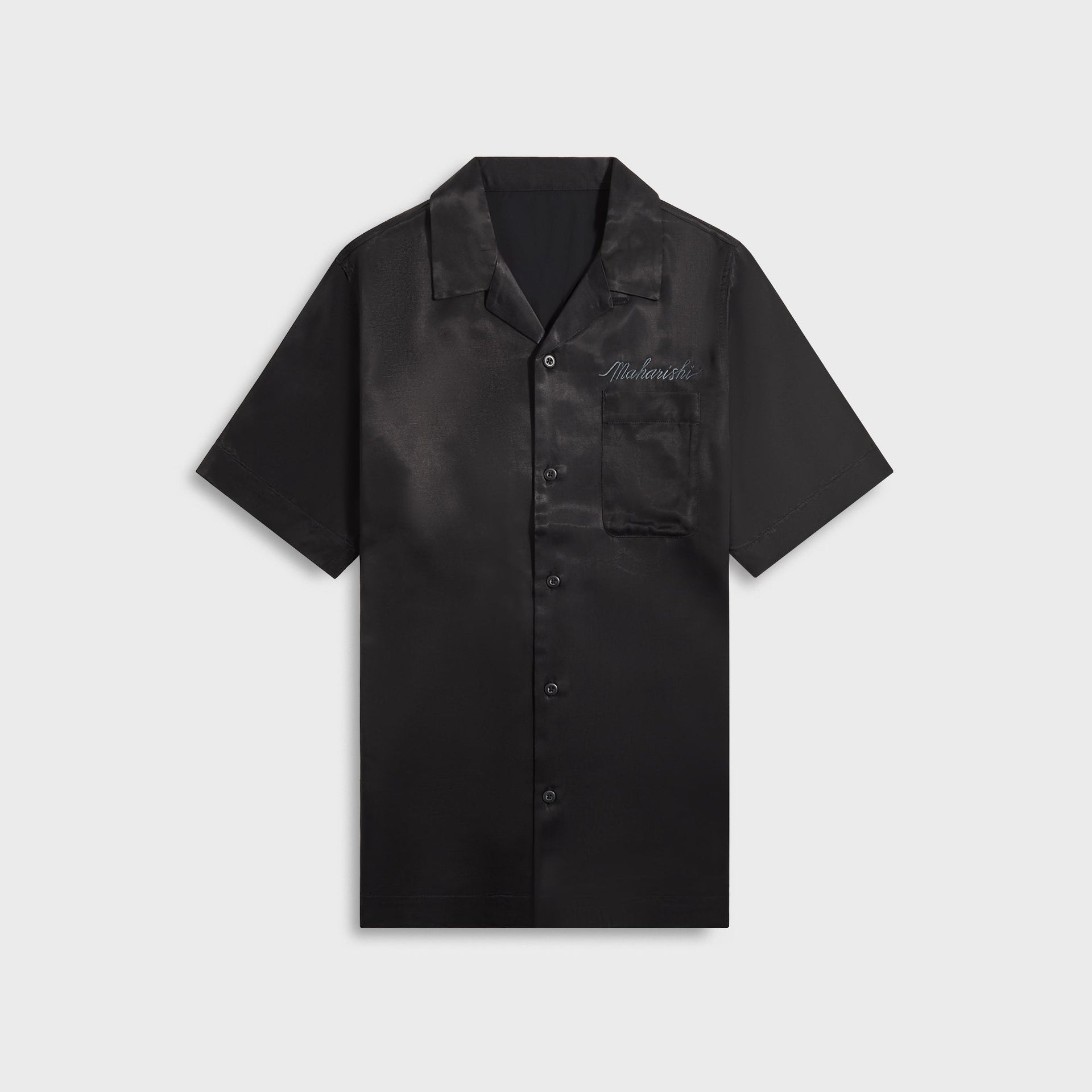Maharishi 6098 Tiger Dragon Camp Collar Shirt - Black