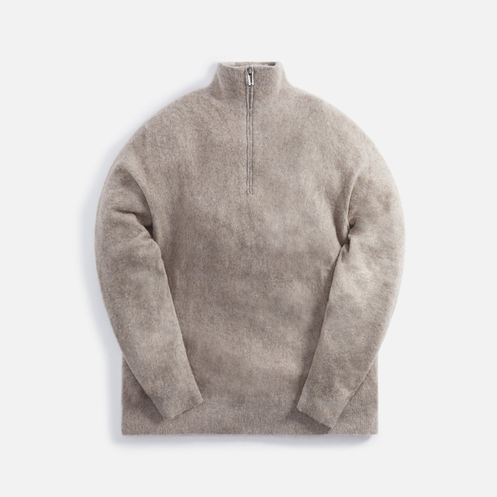 Massimo Alba Liam Cashmere Half Zipped Sweater - Grey – Kith