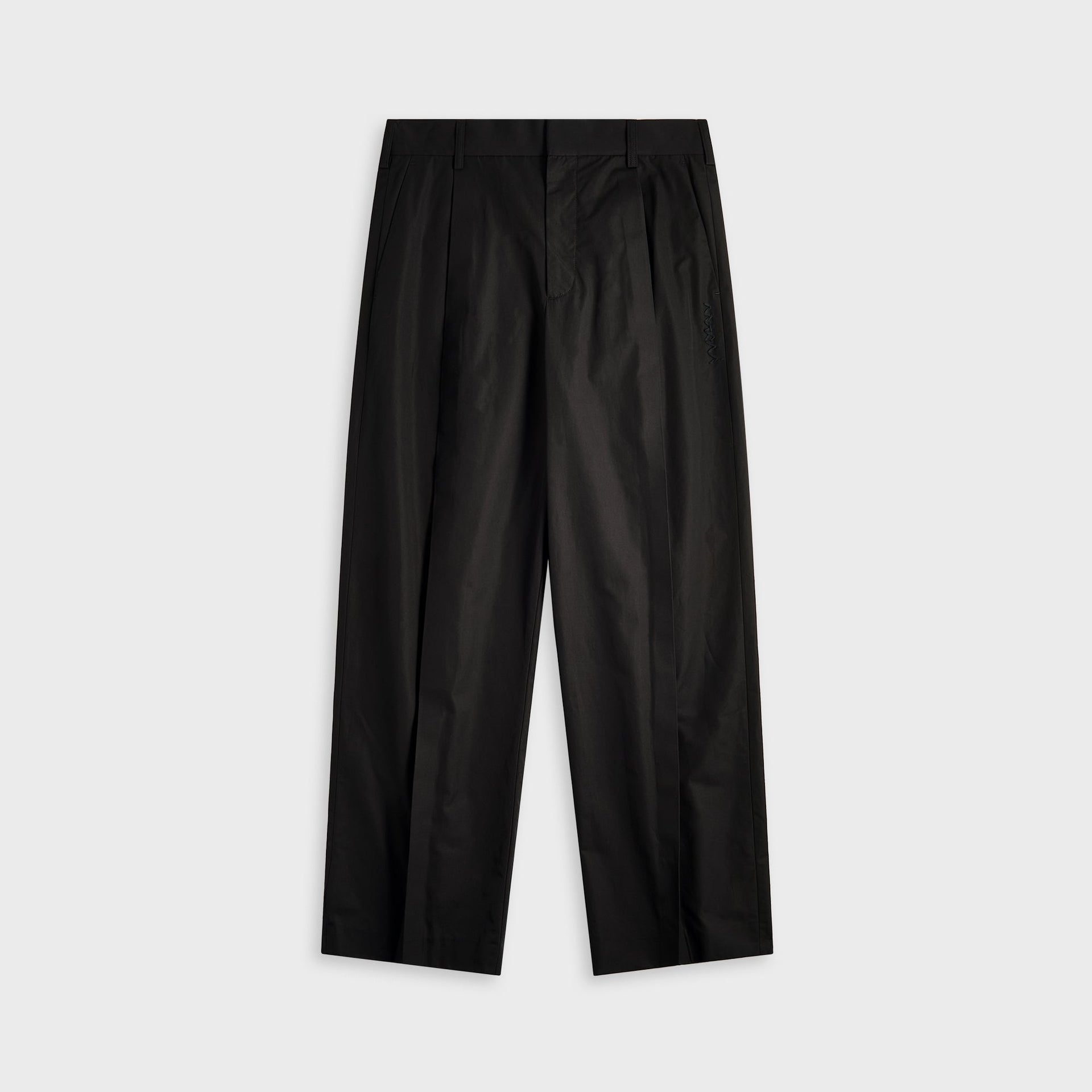 Marni Compact Cotton Poplin Classic Trouser in Black