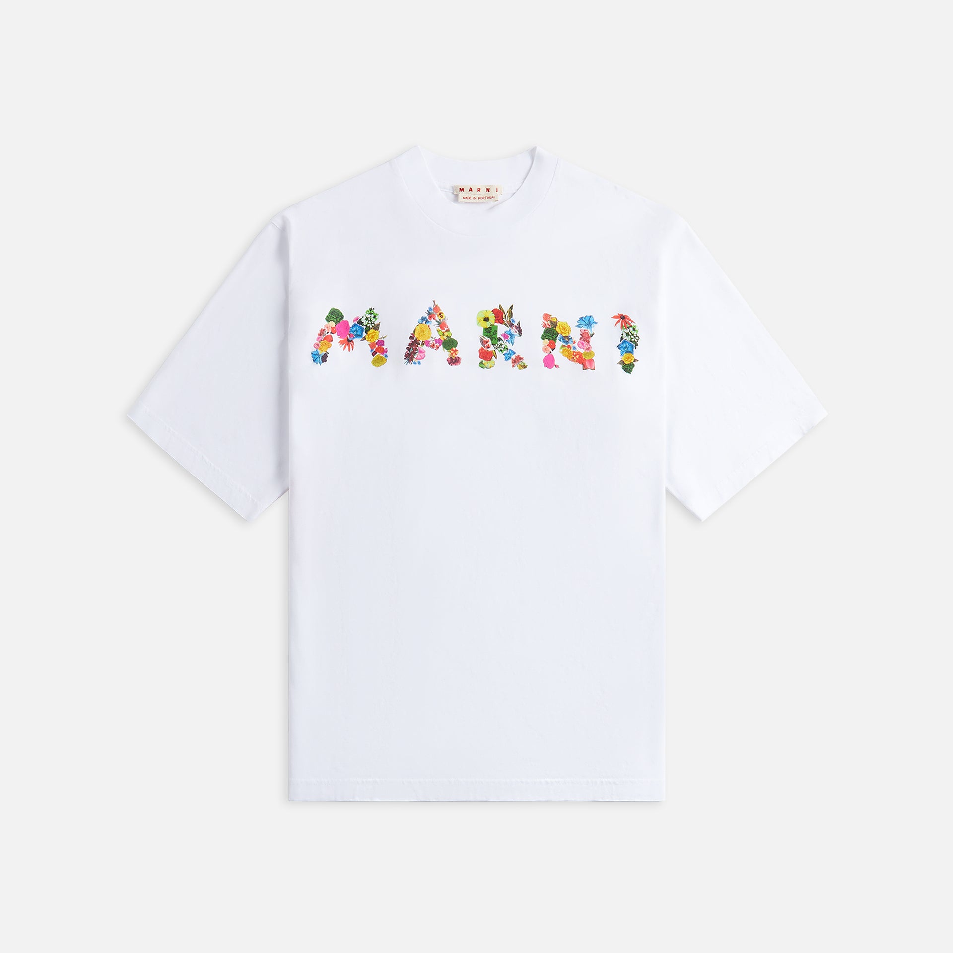 Marni Collage Bouquet Jersey Tee - Lily White