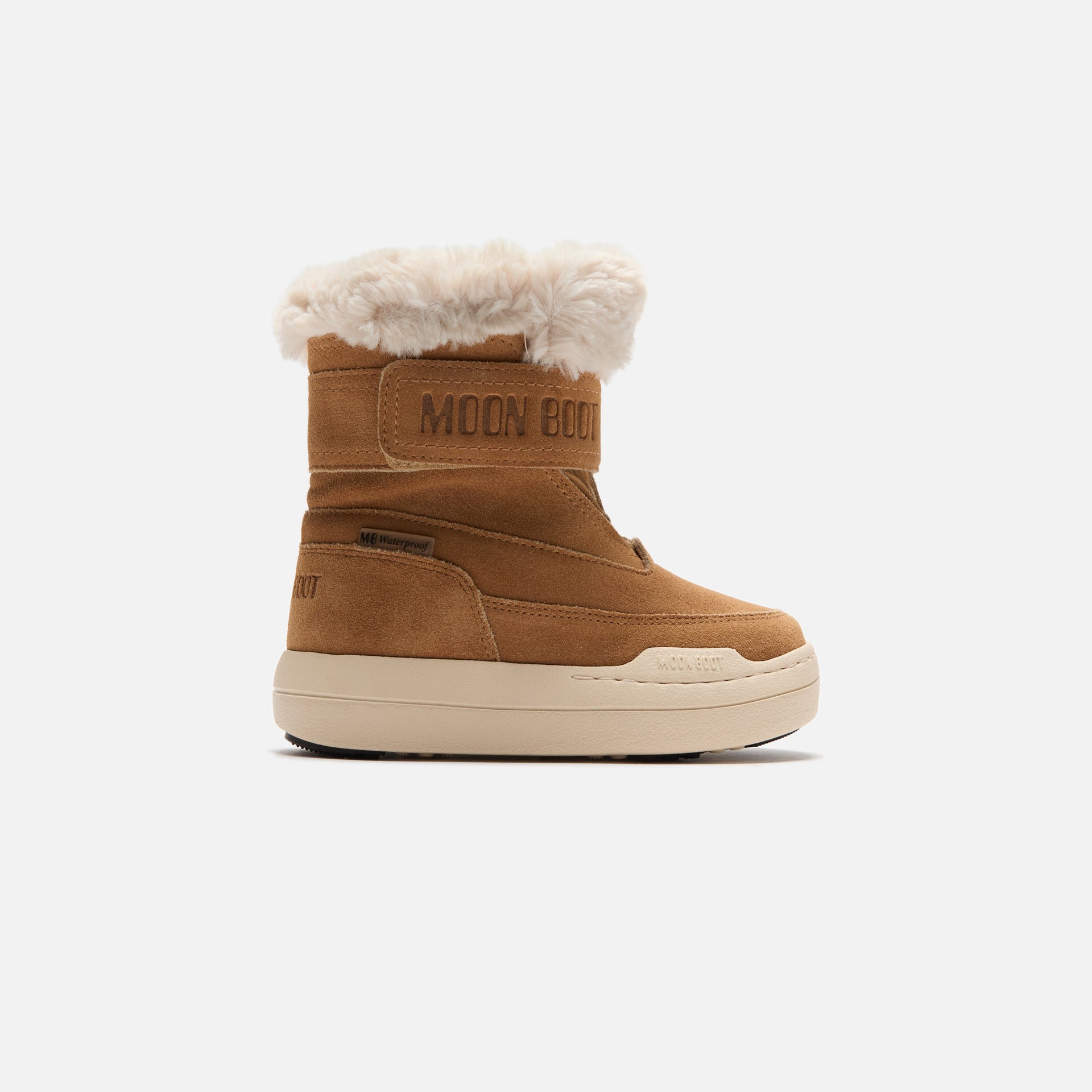 Moon Boot MONTELPARE TRADITION faux-fur lace-up sneakers Rot - Suede Sand