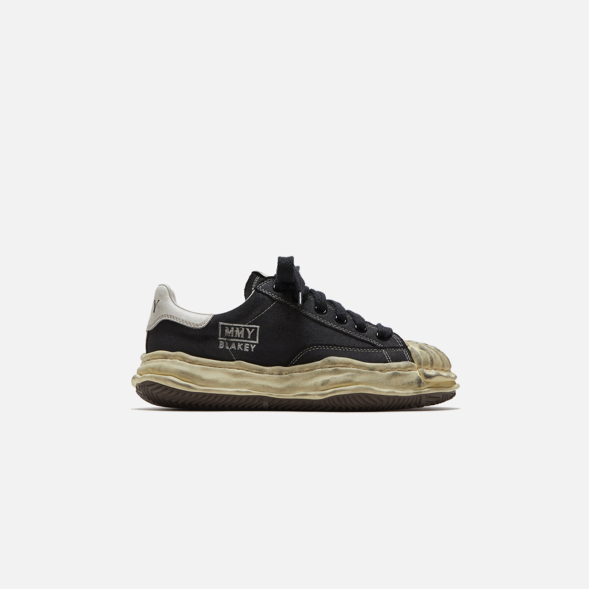 Mihara Yasuhiro Blakey Low Canvas - Black Distressed