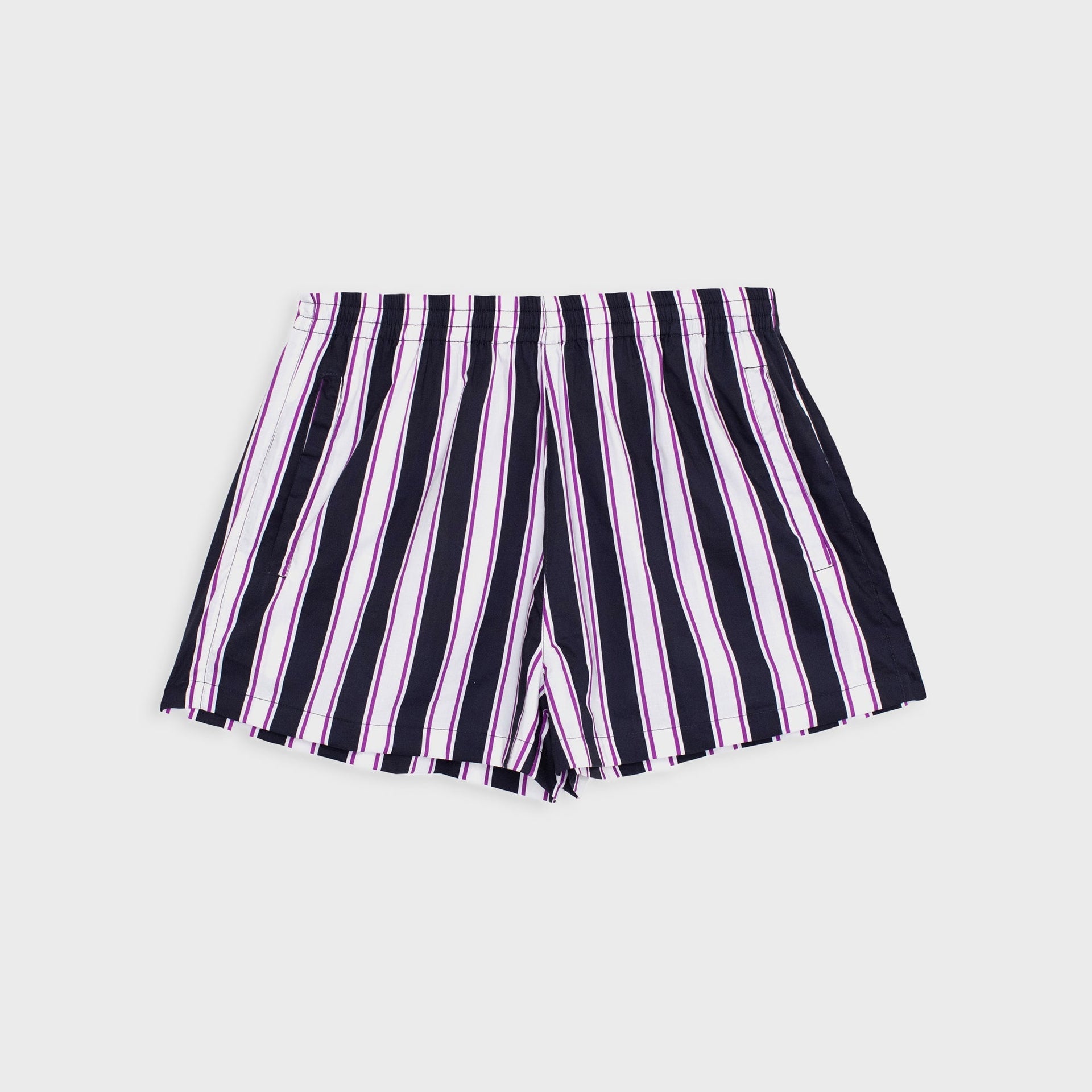 Mikoh Alki High Waisted Poplin Shorts - Cabana Stripe