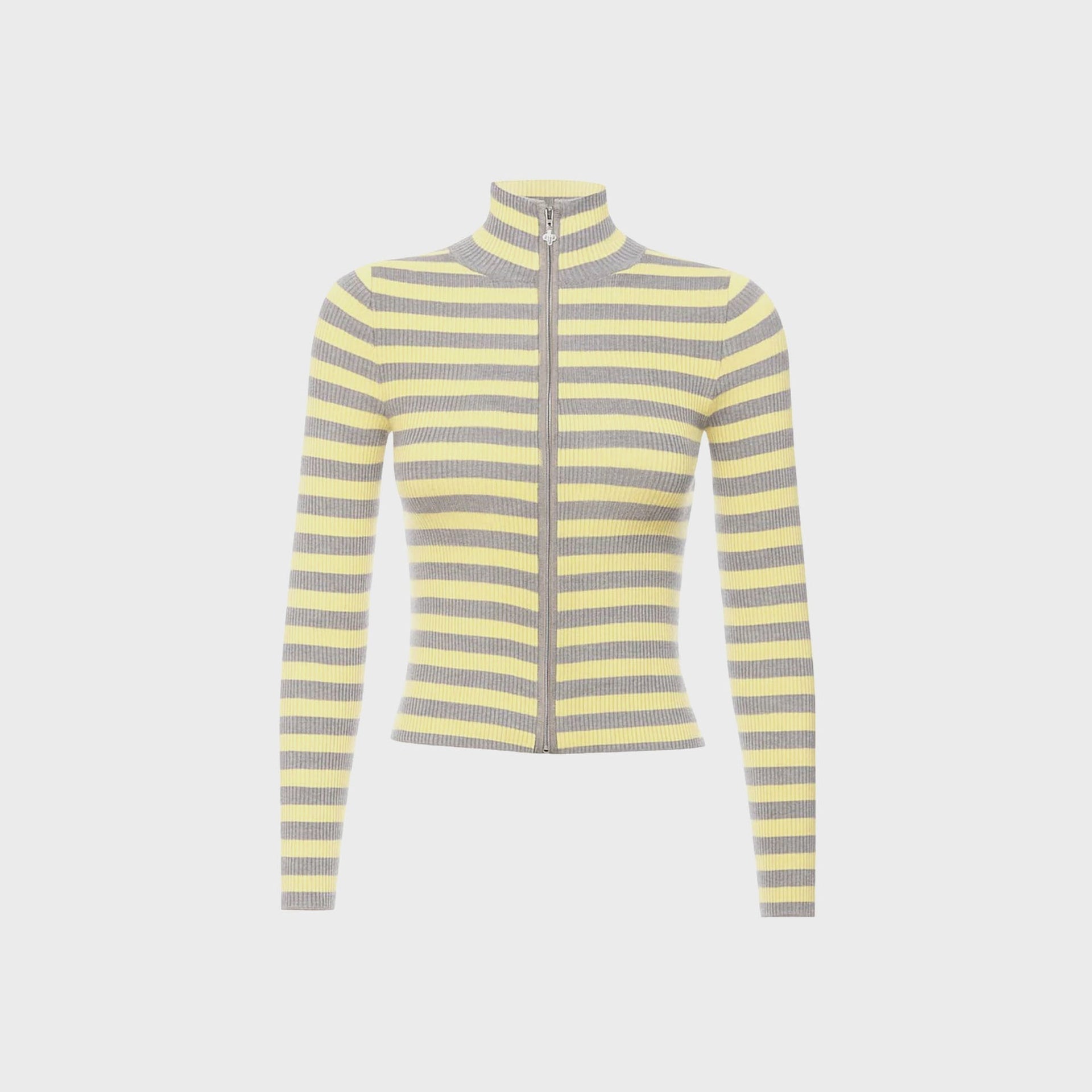 Miaou Vlad Zip Up in Butter Stripe
