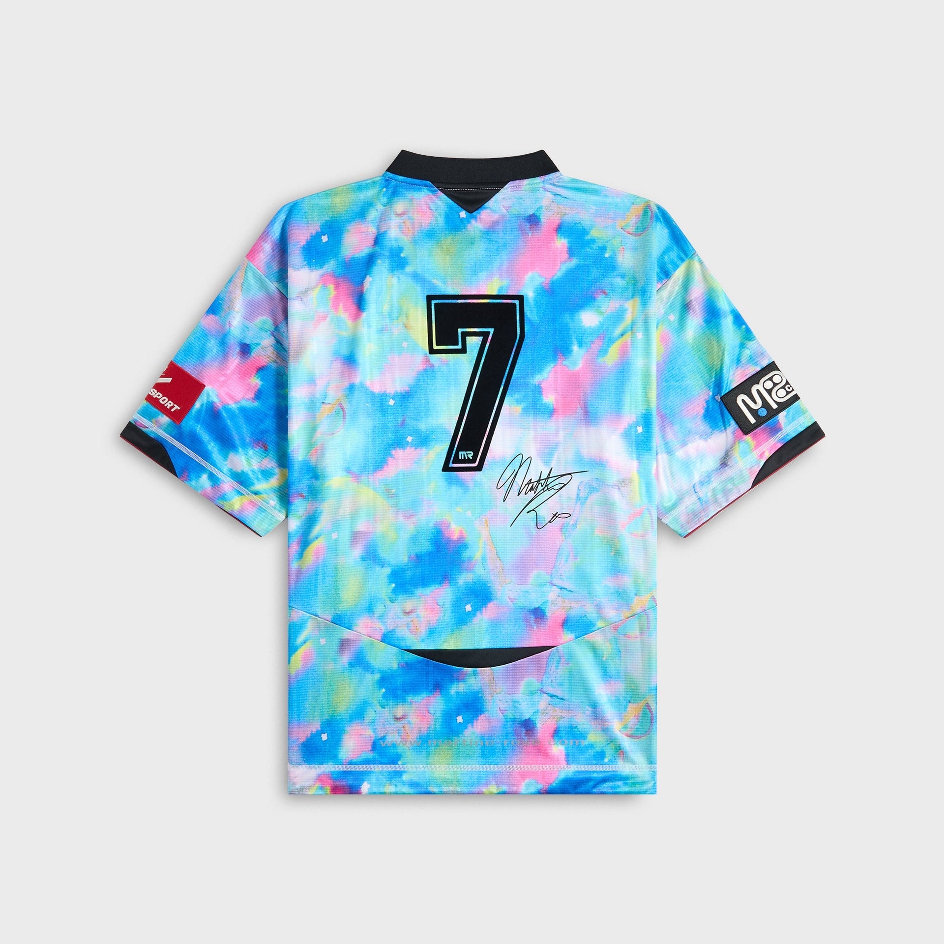 Martine Rose Printed Football Top - Blue Watercolor