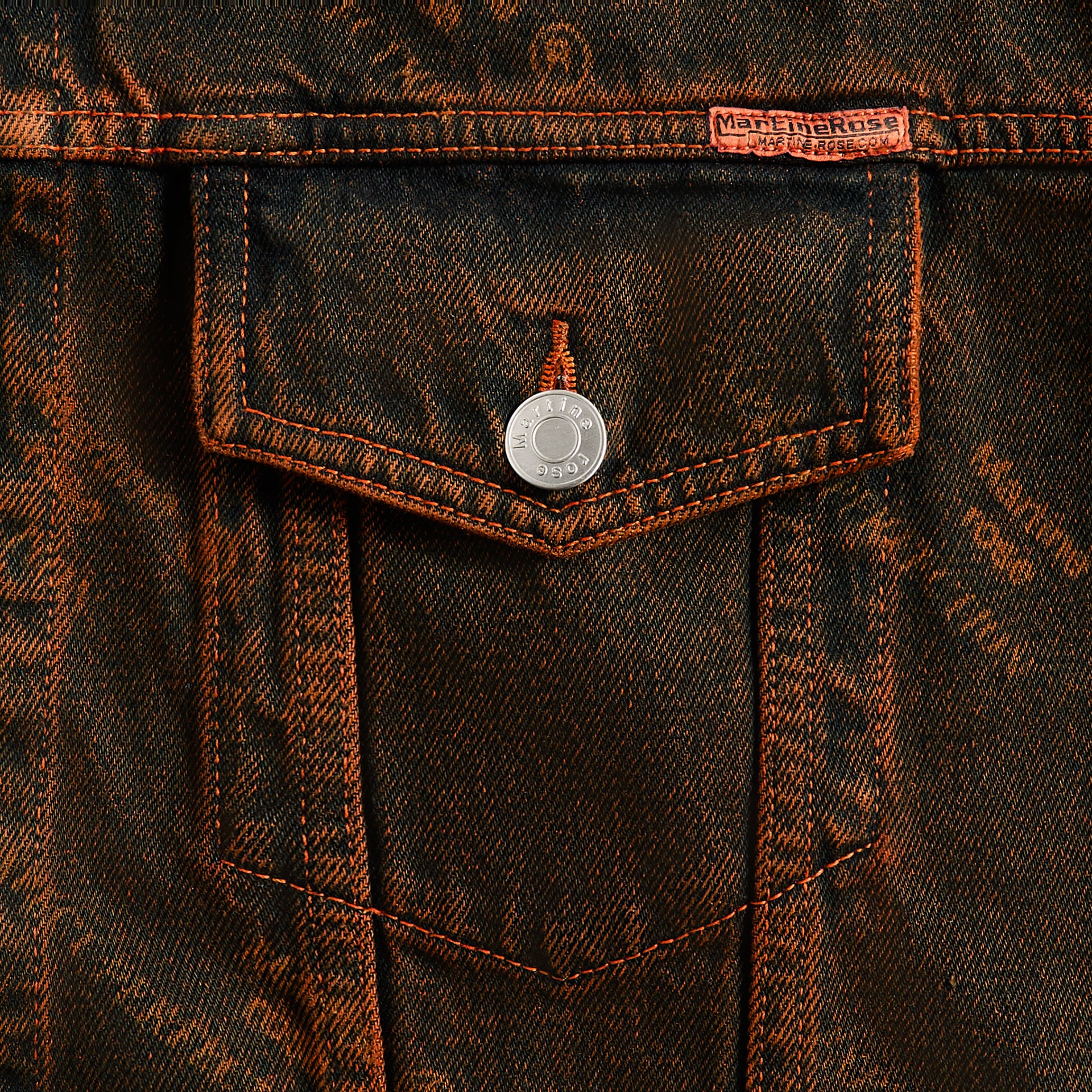 Martine Rose Oversized Denim Jacket - Orange Laser