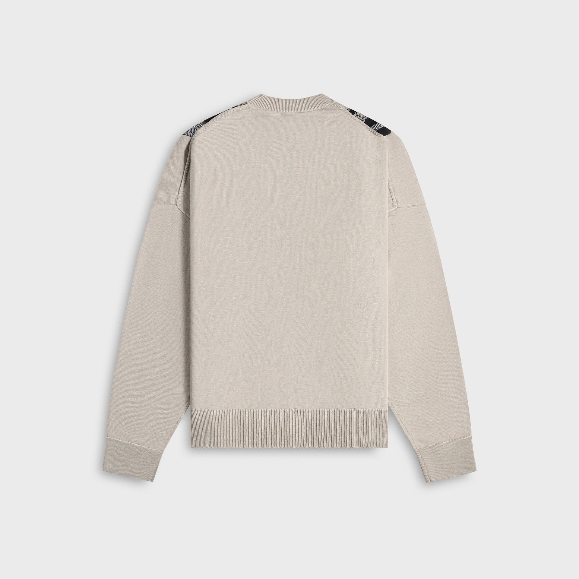 Martine Rose Multi Stripe Zip Up Crew - Beige / Black