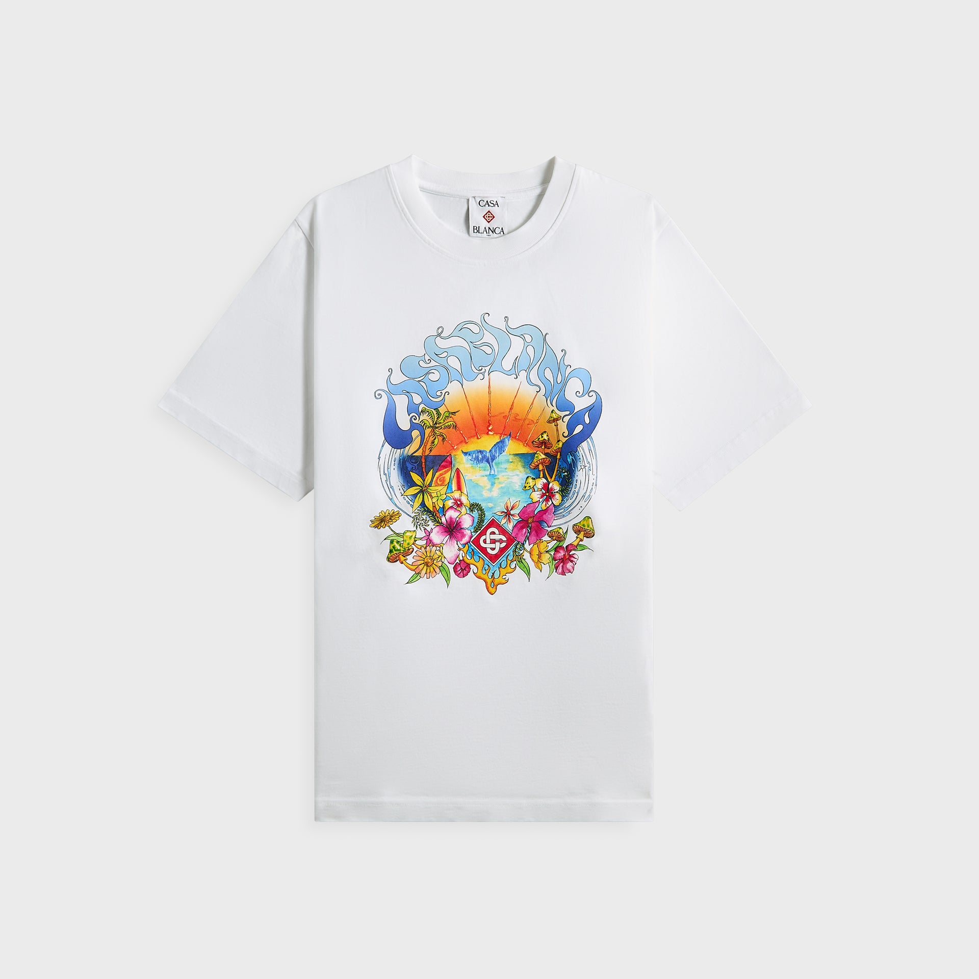 Casablanca Surf Trip Printed Tee - White