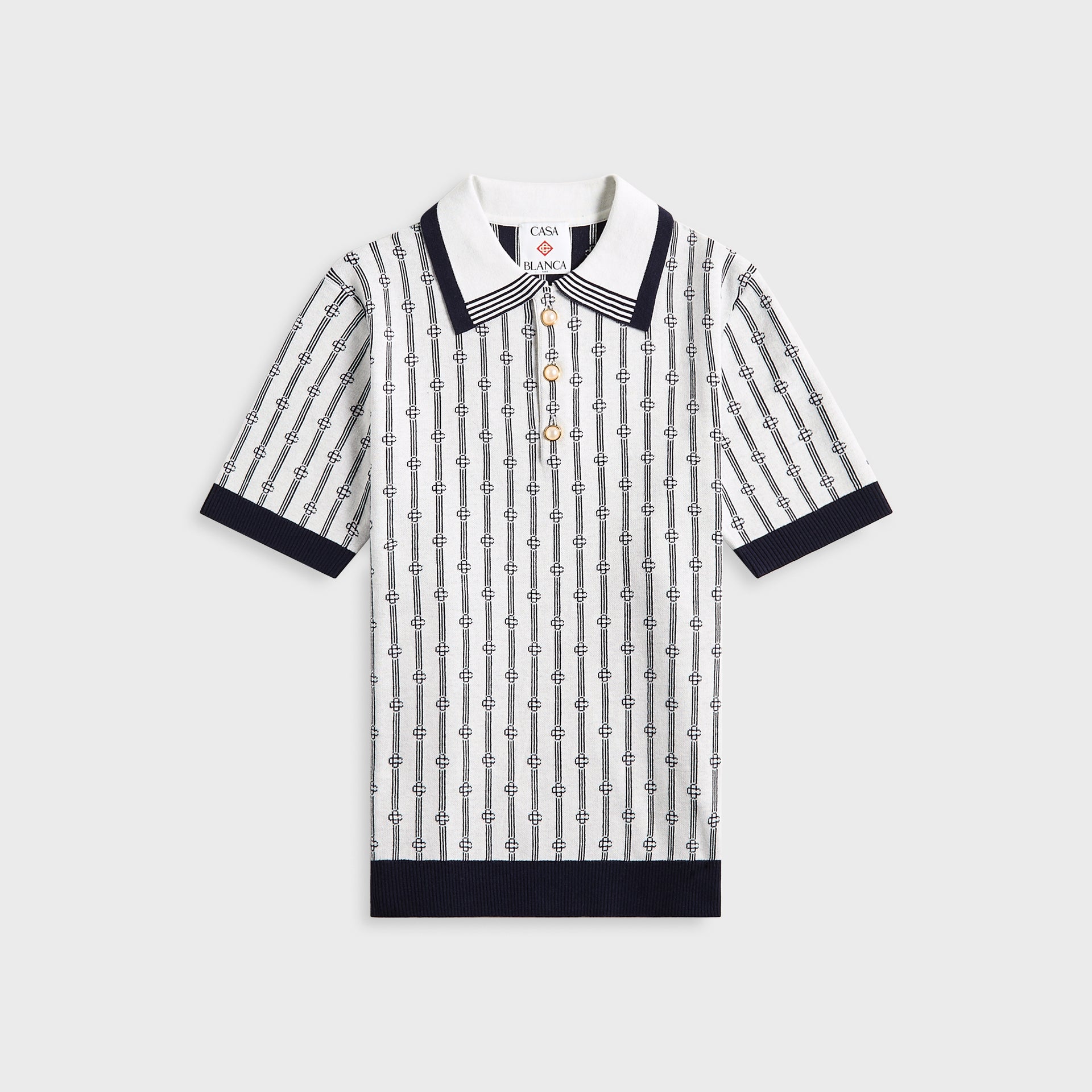 Casablanca Monogram Polo - Navy
