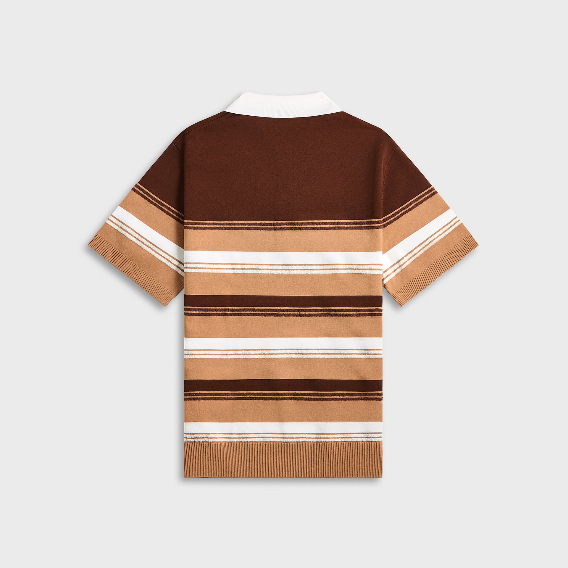 Casablanca Chicano Striped Polo - Beige / Brown
