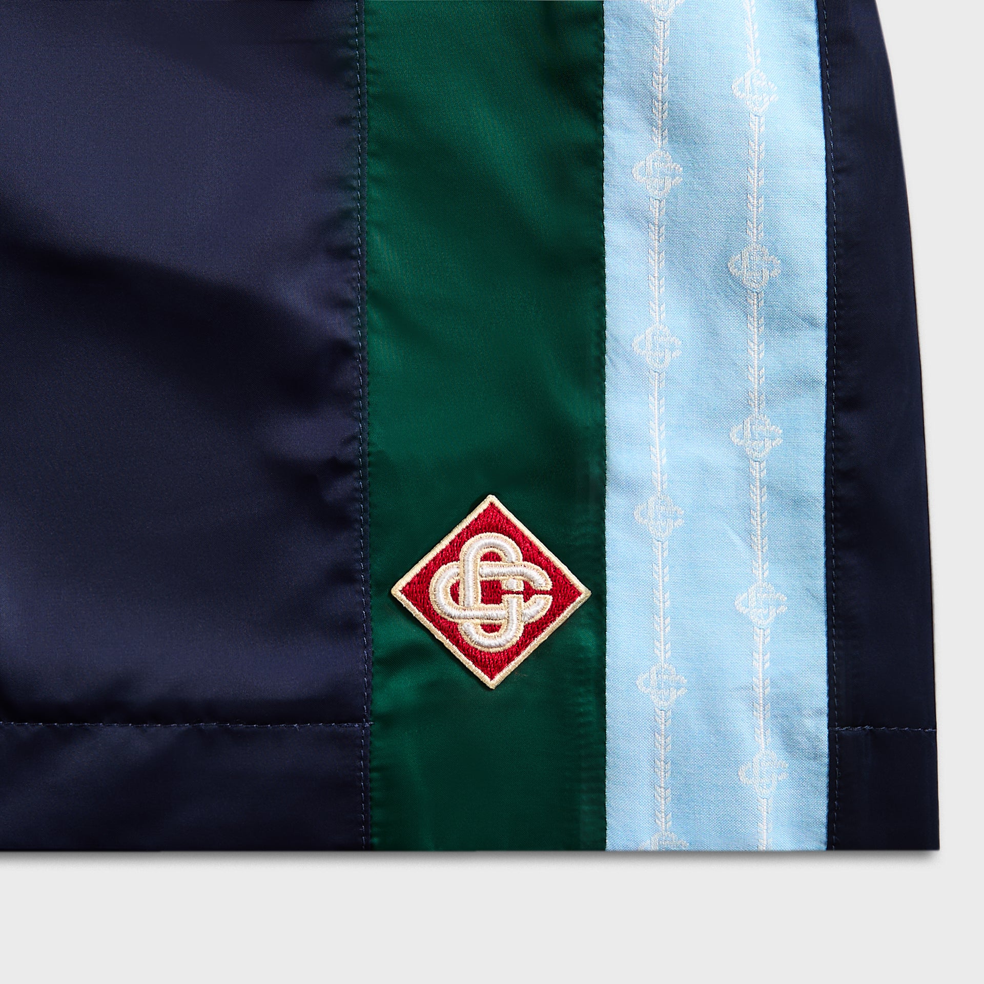 Casablanca Nylon Pleated Track Short - Navy