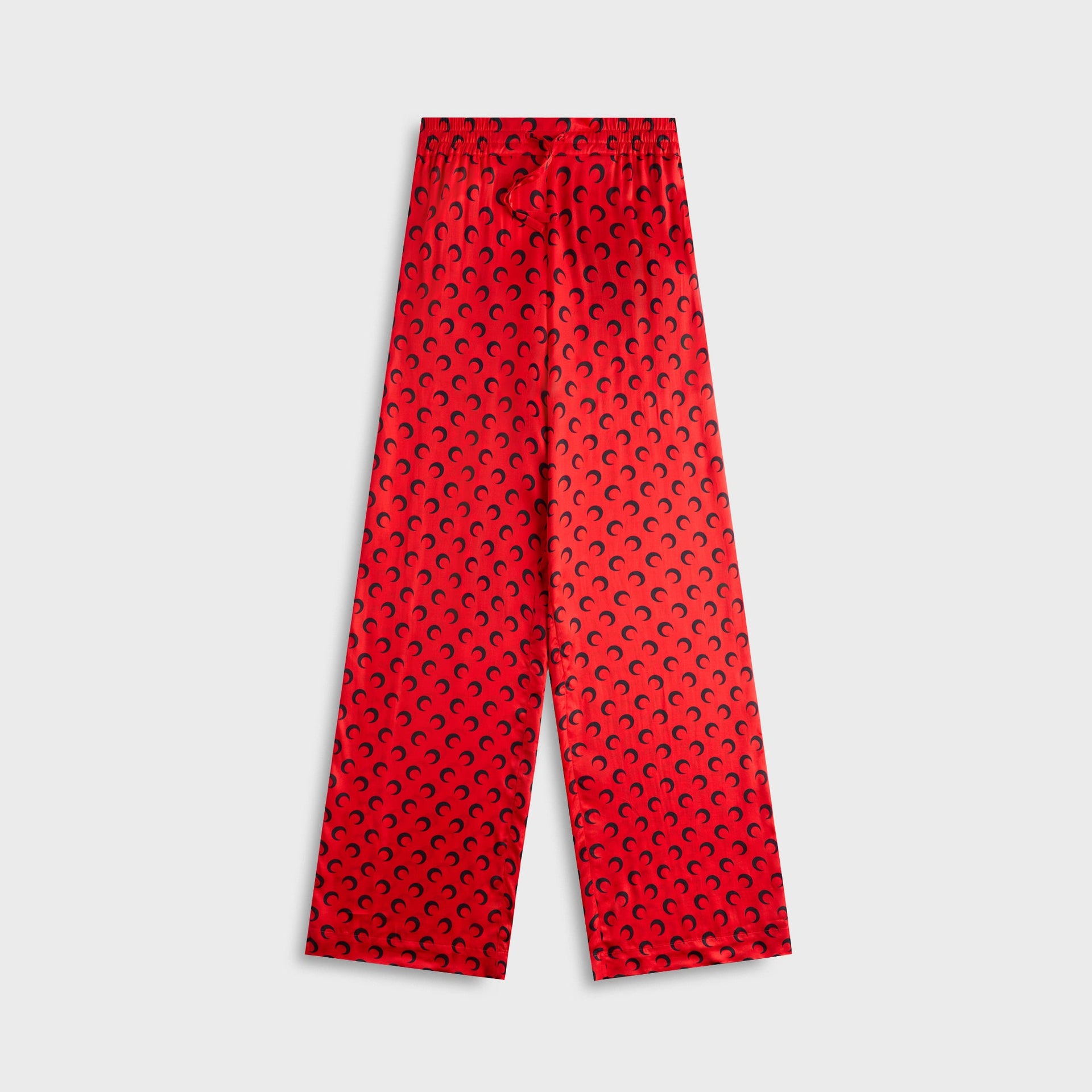 MARINE SERRE Moon Satin Drawstring Trouser in Red