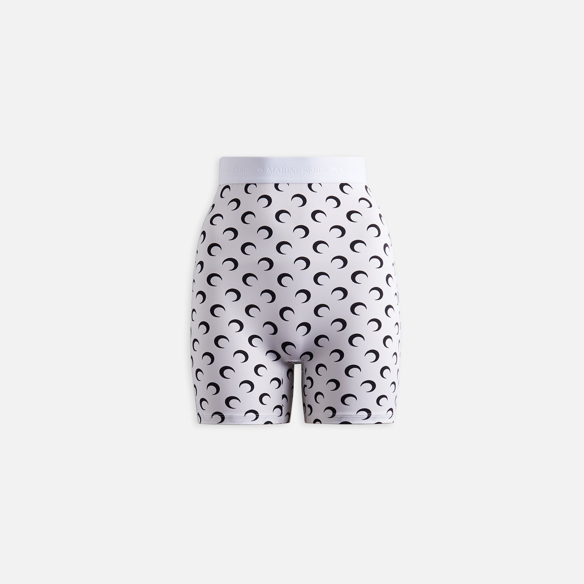 Marine Serre Moon Printed Jersey Mini Shorts - White