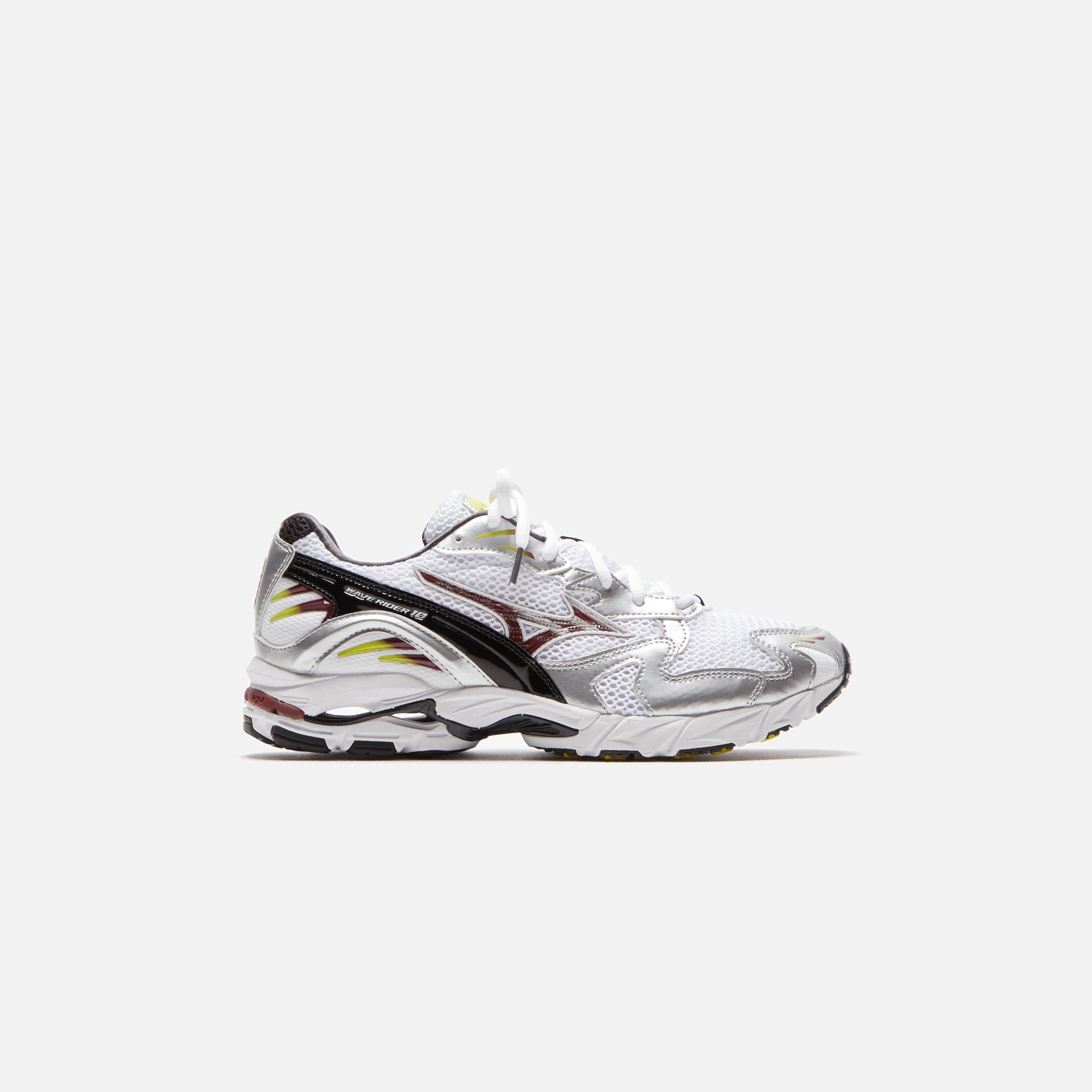 Mizuno Wave Rider 10 - White / Cabernet / Silver