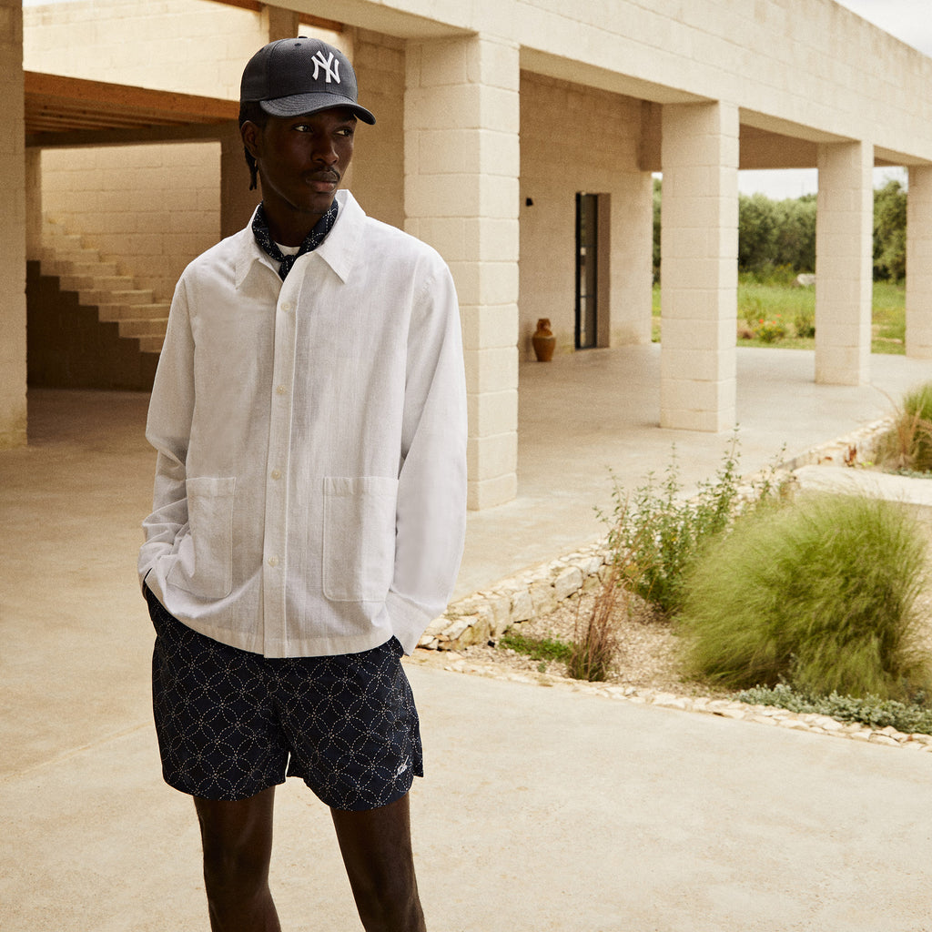 Kith L/S Poplin Boxy Collared Overshirt - White