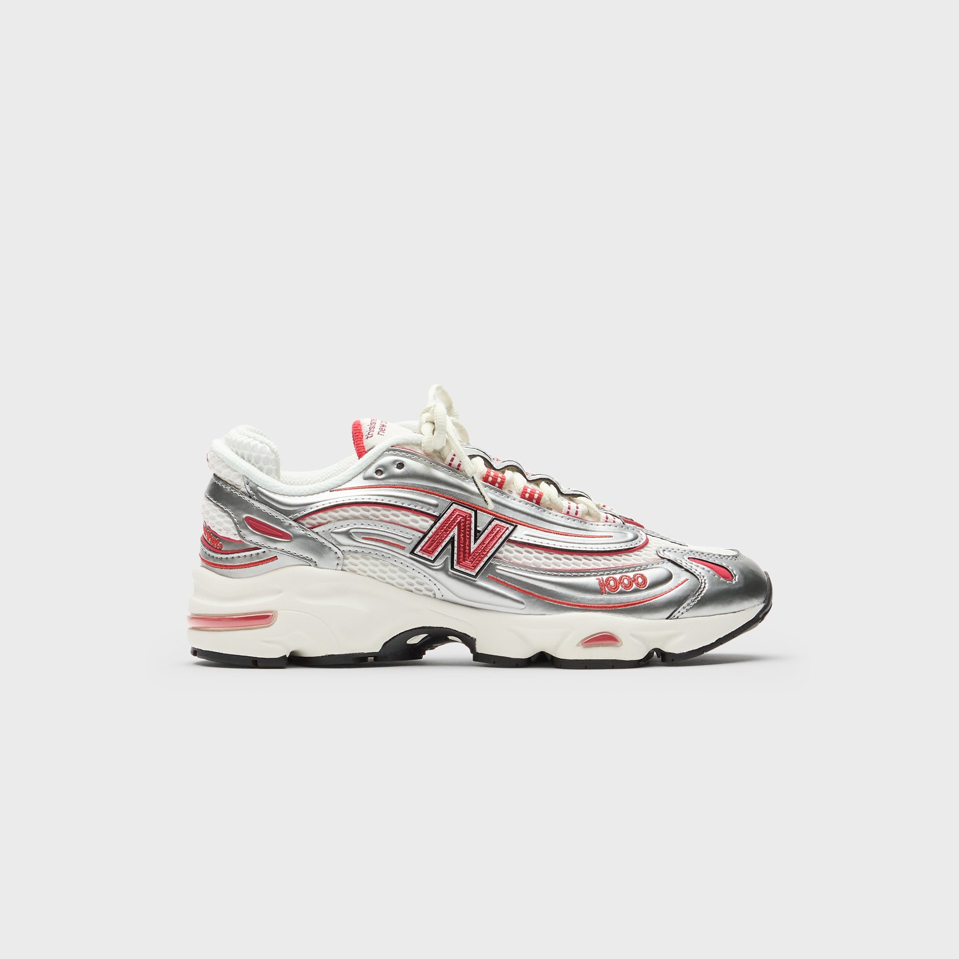 New Balance x This is Never That M1000 - Metallic Silver / Red