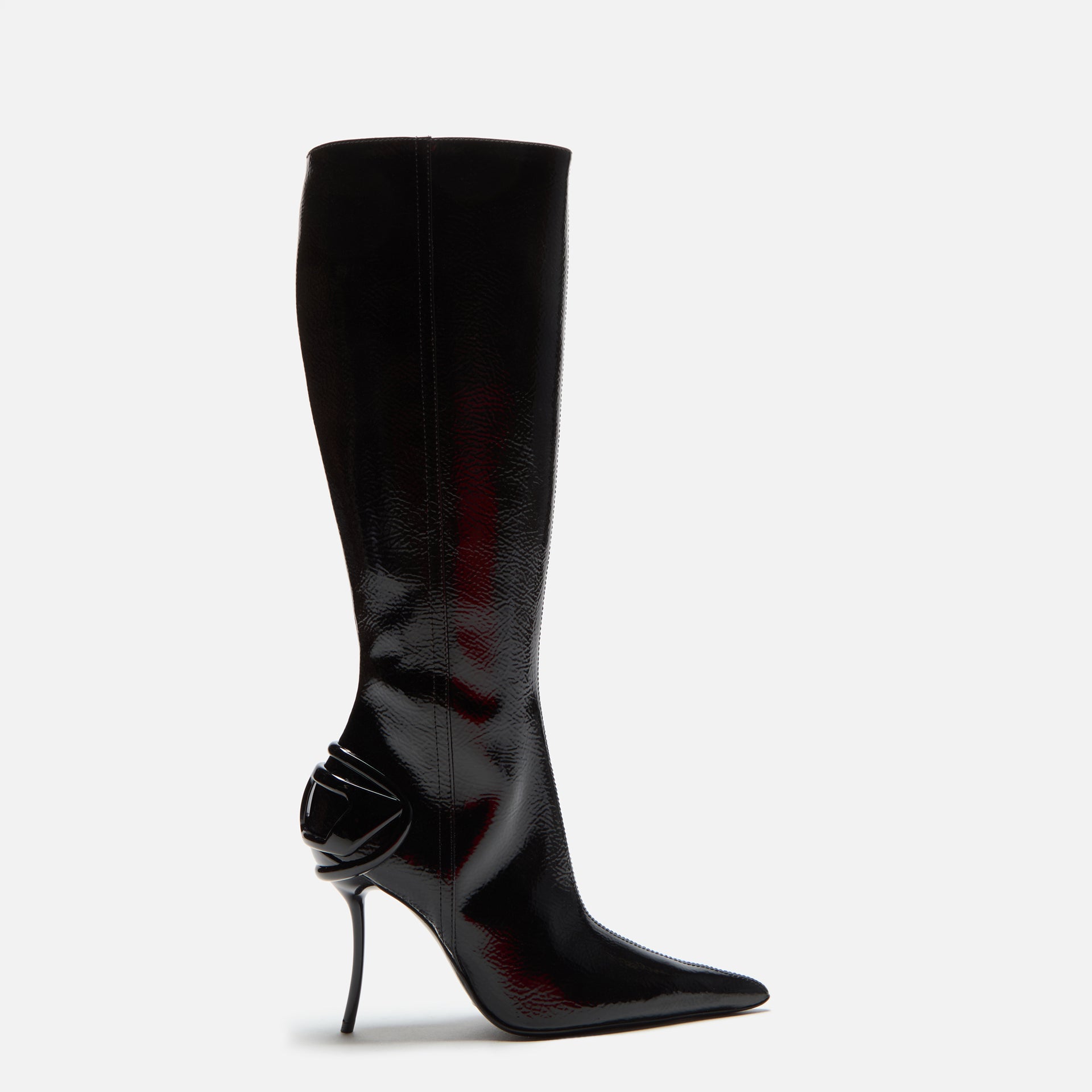 Diesel D-Ten & Half-Glossy Knee-High boots Nice - Naplak Black