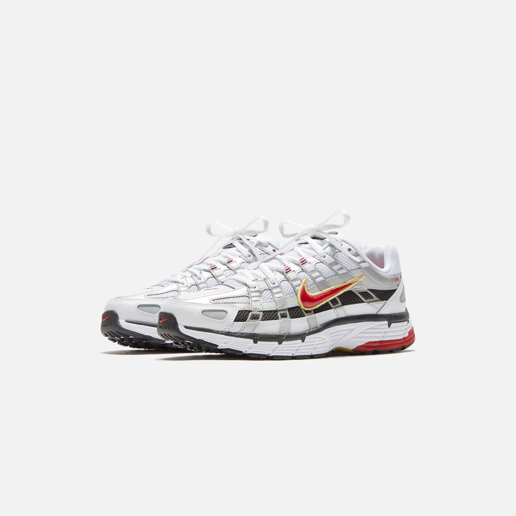 Nike P-6000 - White / Varsity Red / Metallic Platinum