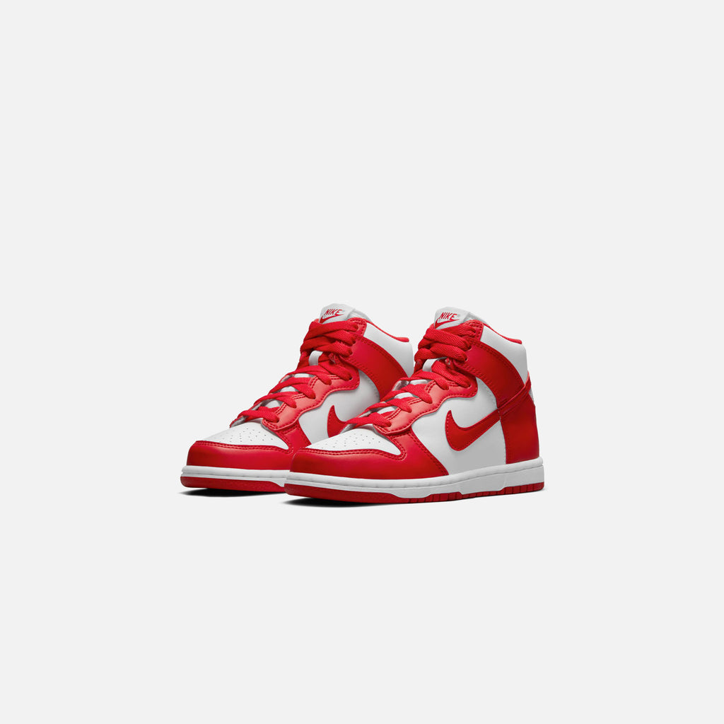 Nike Pre-School Dunk High - White / University Red – Kith