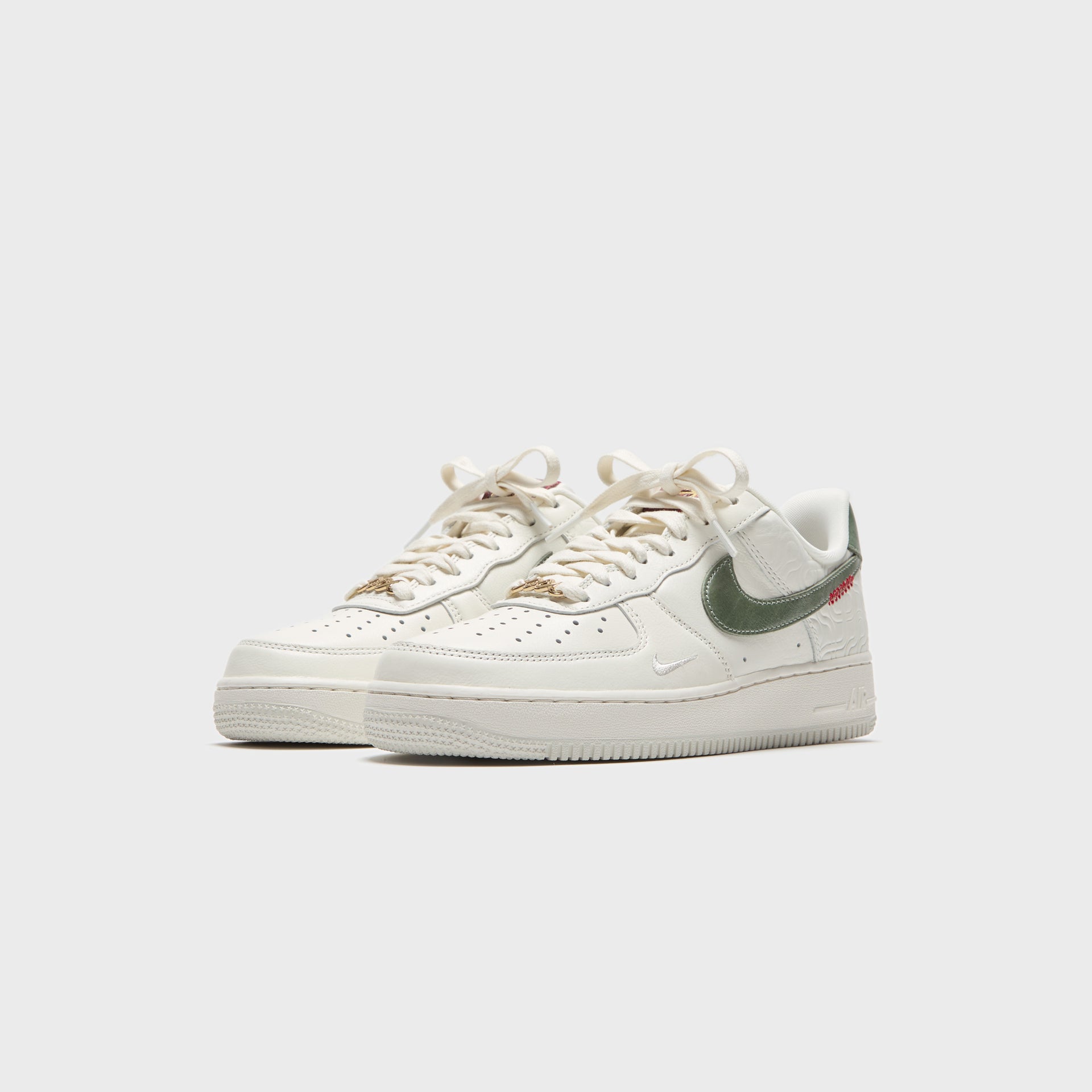 Nike Air Force 1 Low -  Sail / Jade Horizon / Light Bone / University Red / Metallic Gold