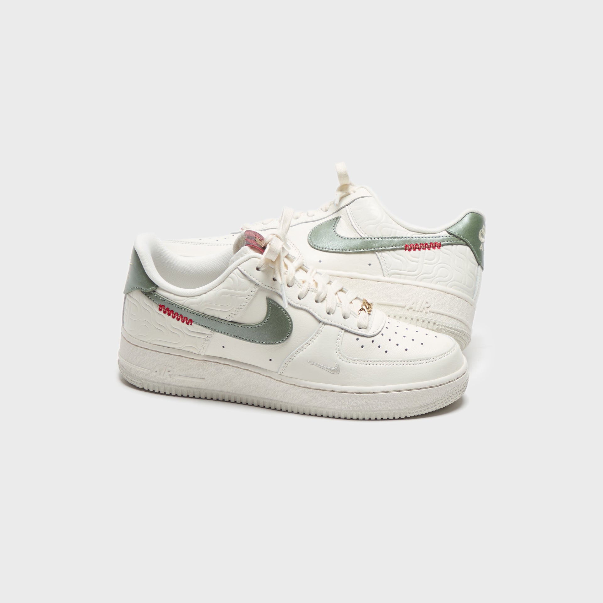 Nike Air Force 1 Low -  Sail / Jade Horizon / Light Bone / University Red / Metallic Gold