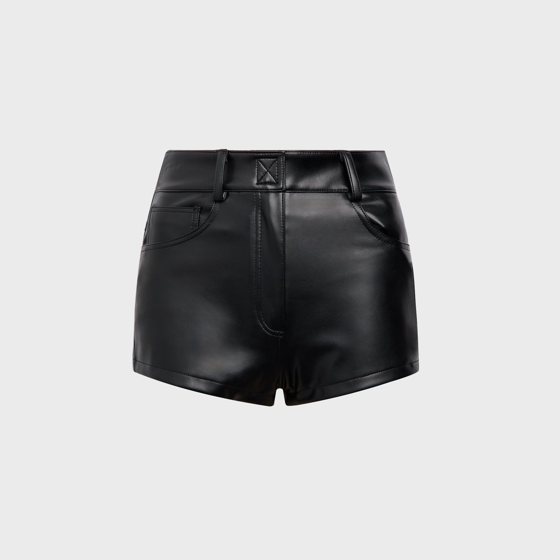Norma Kamali High Waist Jean Short in Black