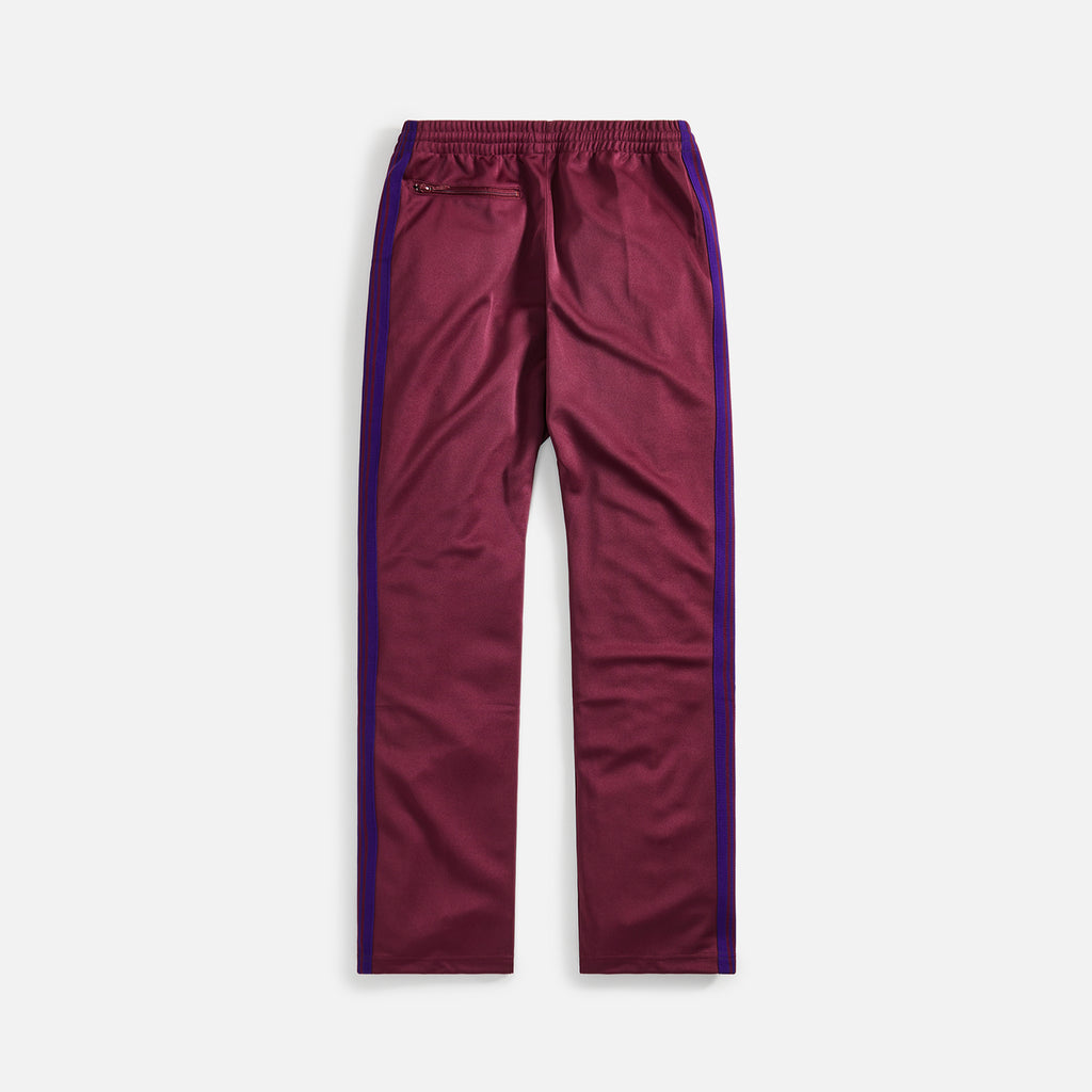 Needles Narrow Track Pant Polyester Smooth - Wine – Kith