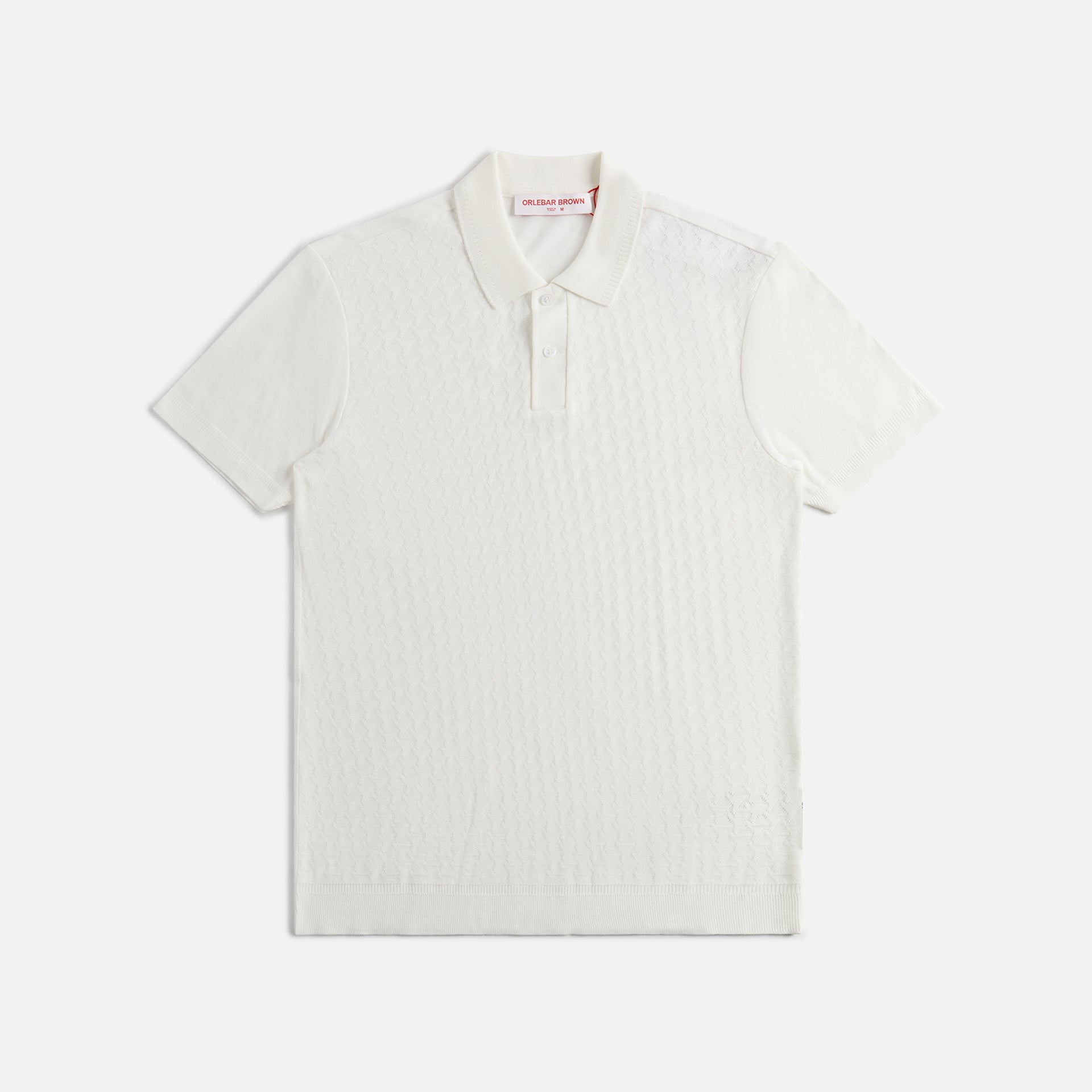 Orlebar Brown Jarrett Jacquard Knitted Rib Shirt - White