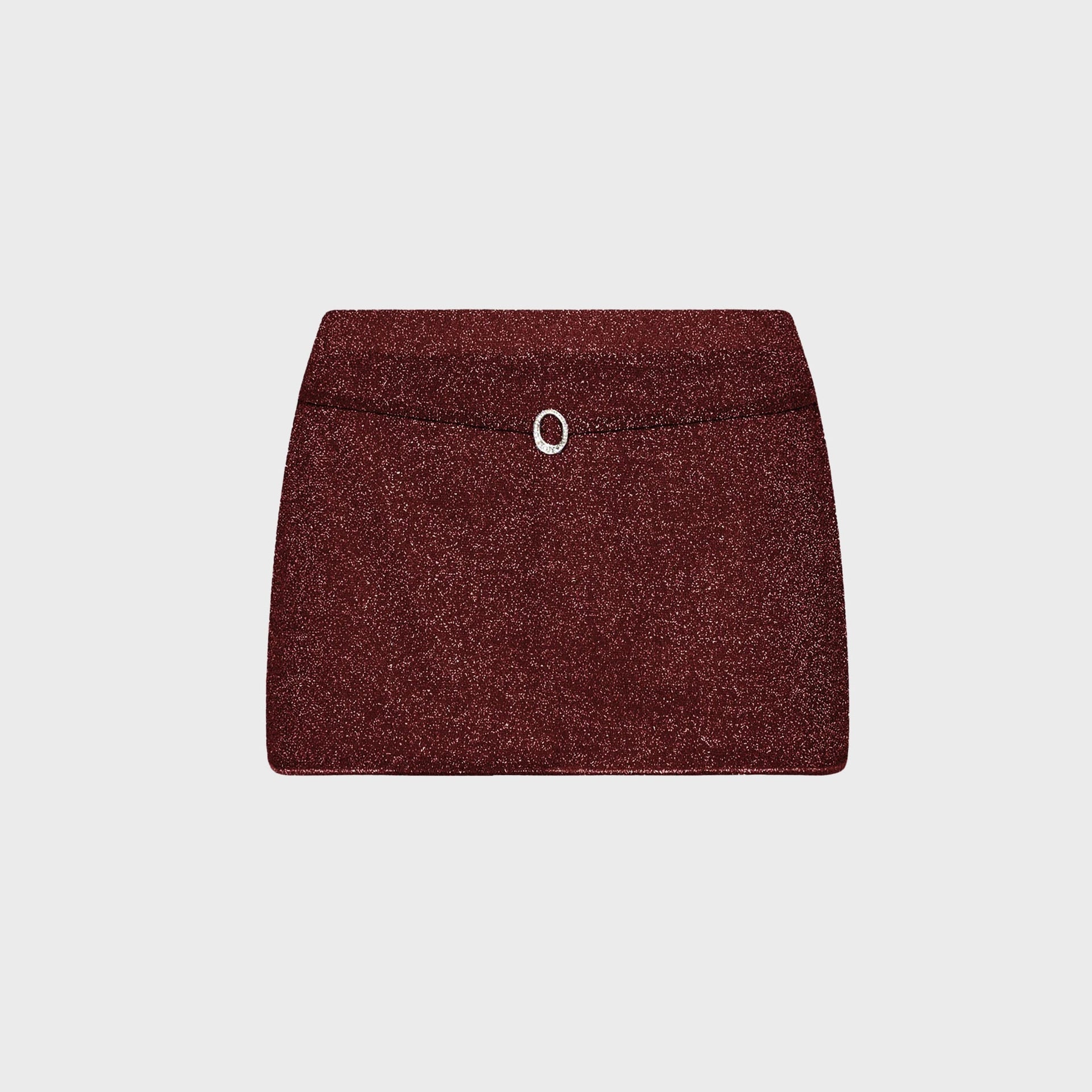 Oseree Lumiere Mini Skirt in Burgundy
