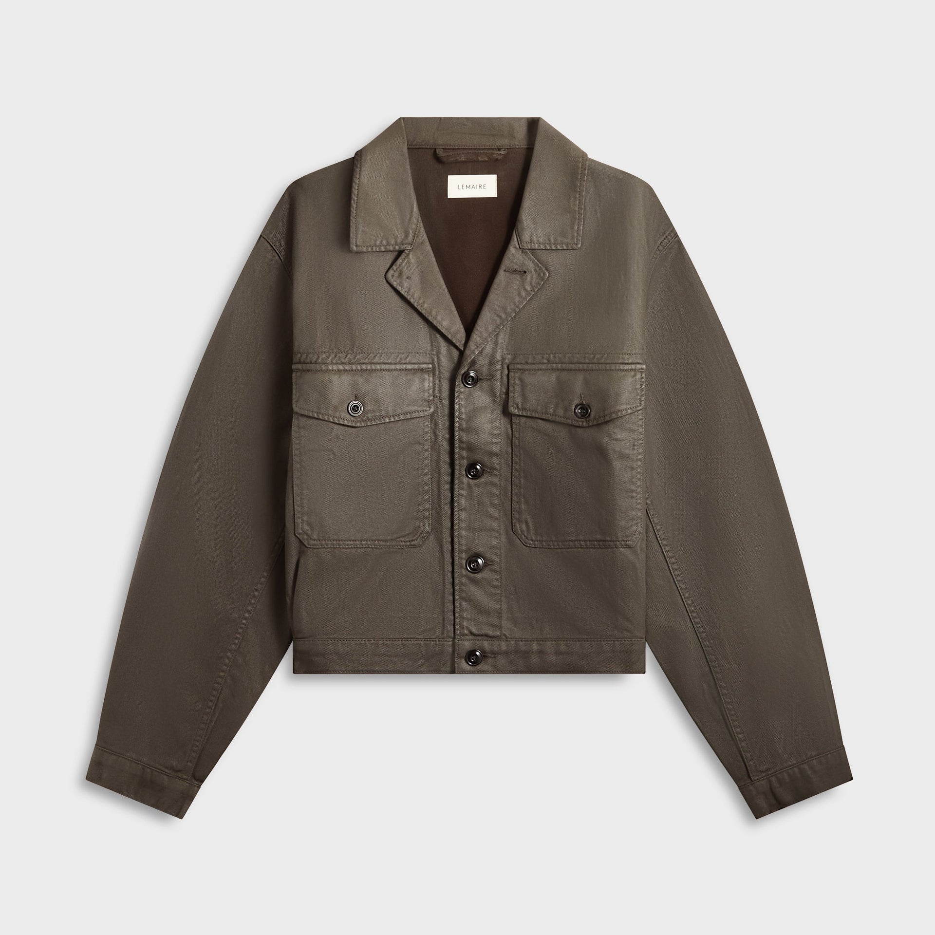 Lemaire Trucker Jacket in Dark Chocolate