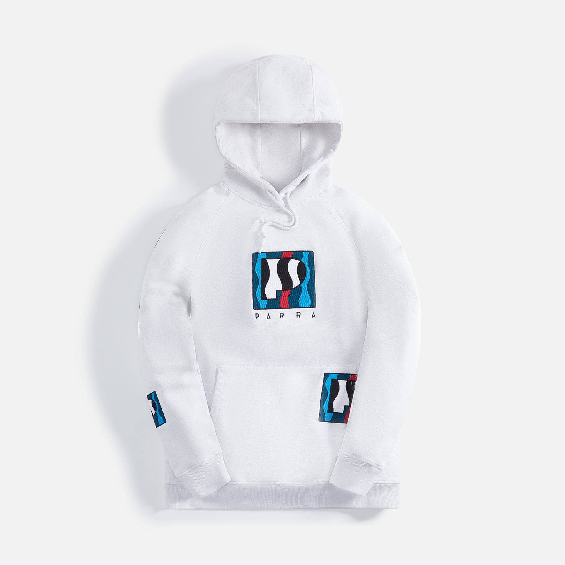 by Parra Zebra Striped P Hooded Sweatshirt - Ash Grey