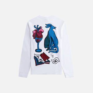 by Parra Wine And Books Long Sleeve Tee - White