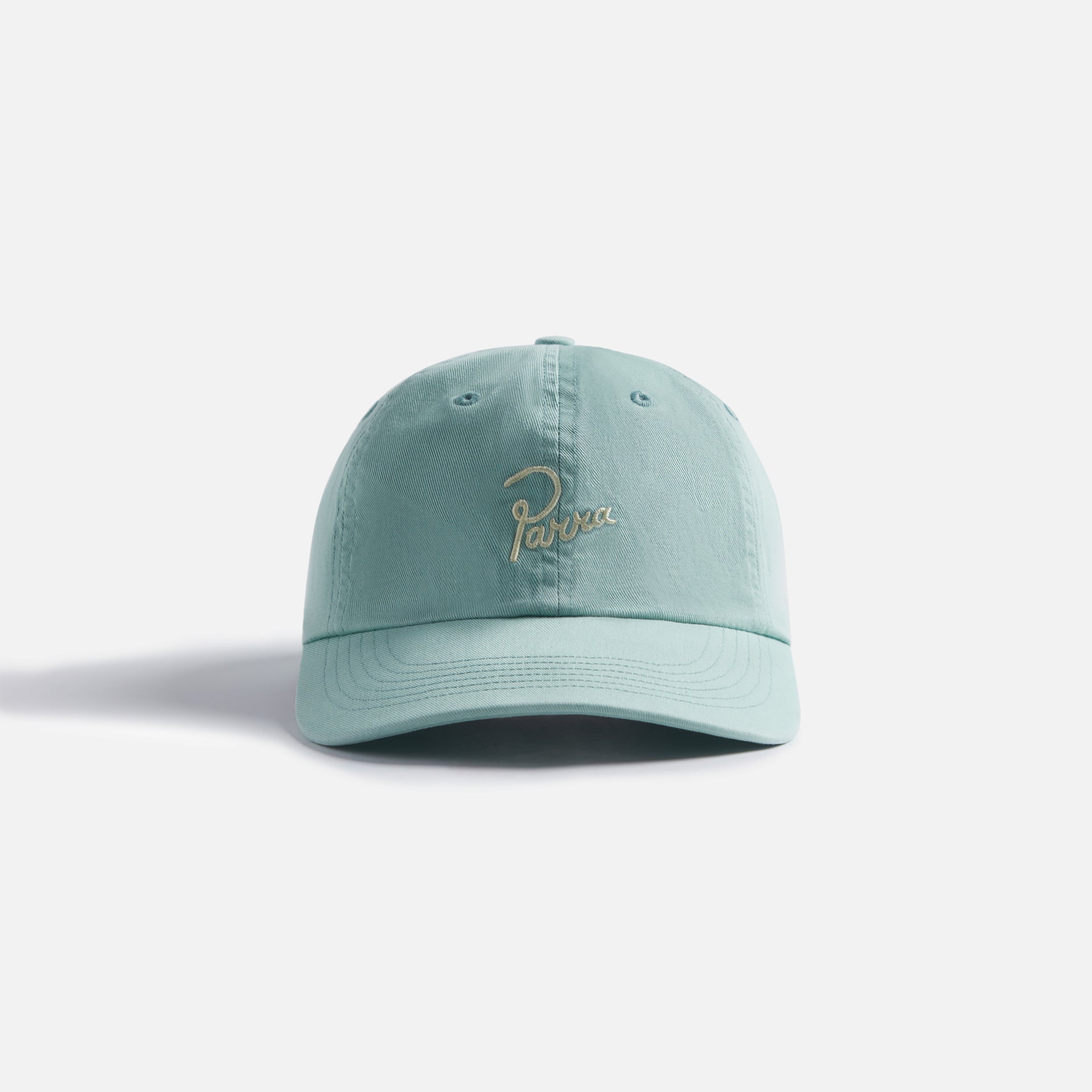 by Parra Script Logo 6 Panel Cap - Sage Green