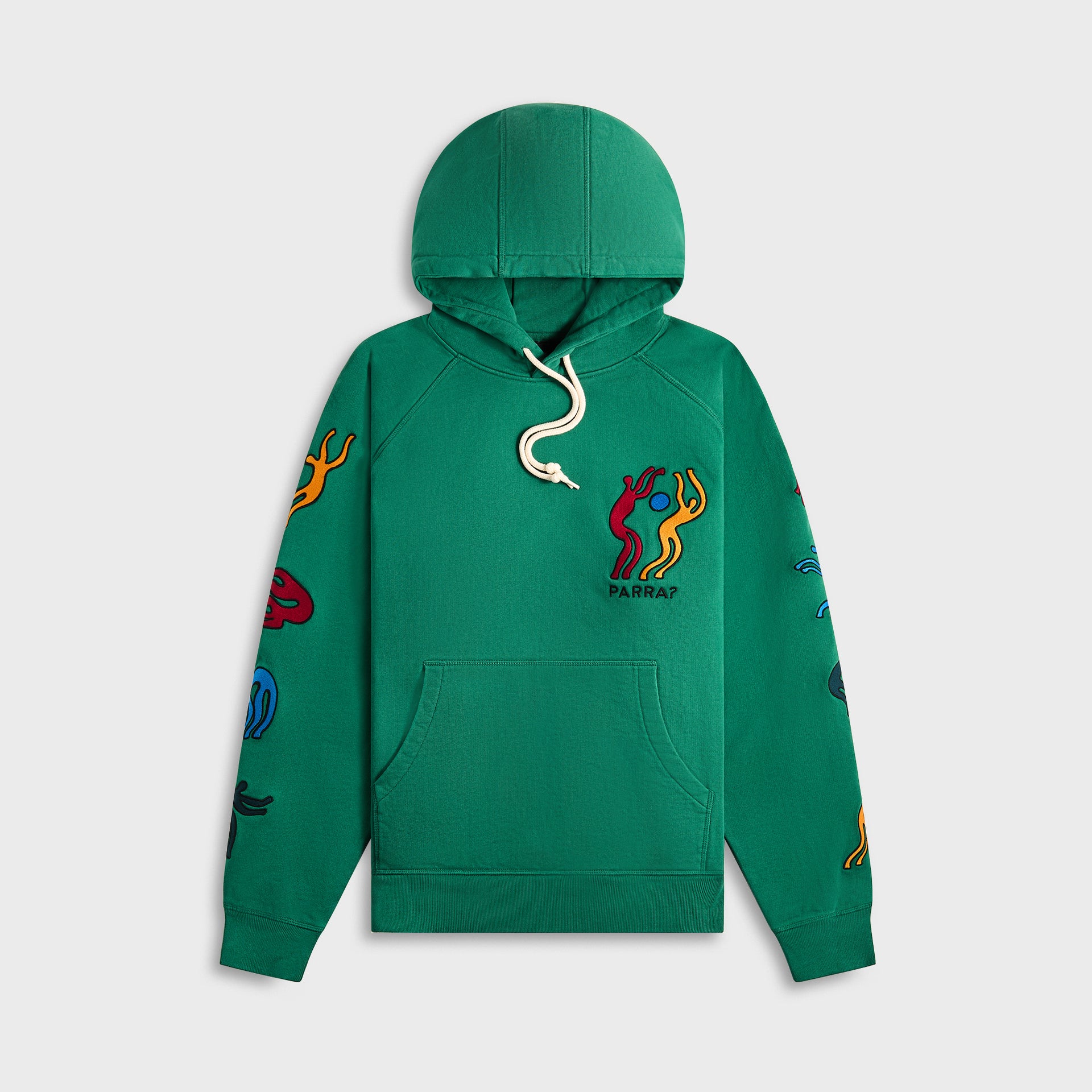 by Parra maison kitsune oversized neon fox print t shirt item - Washed Green