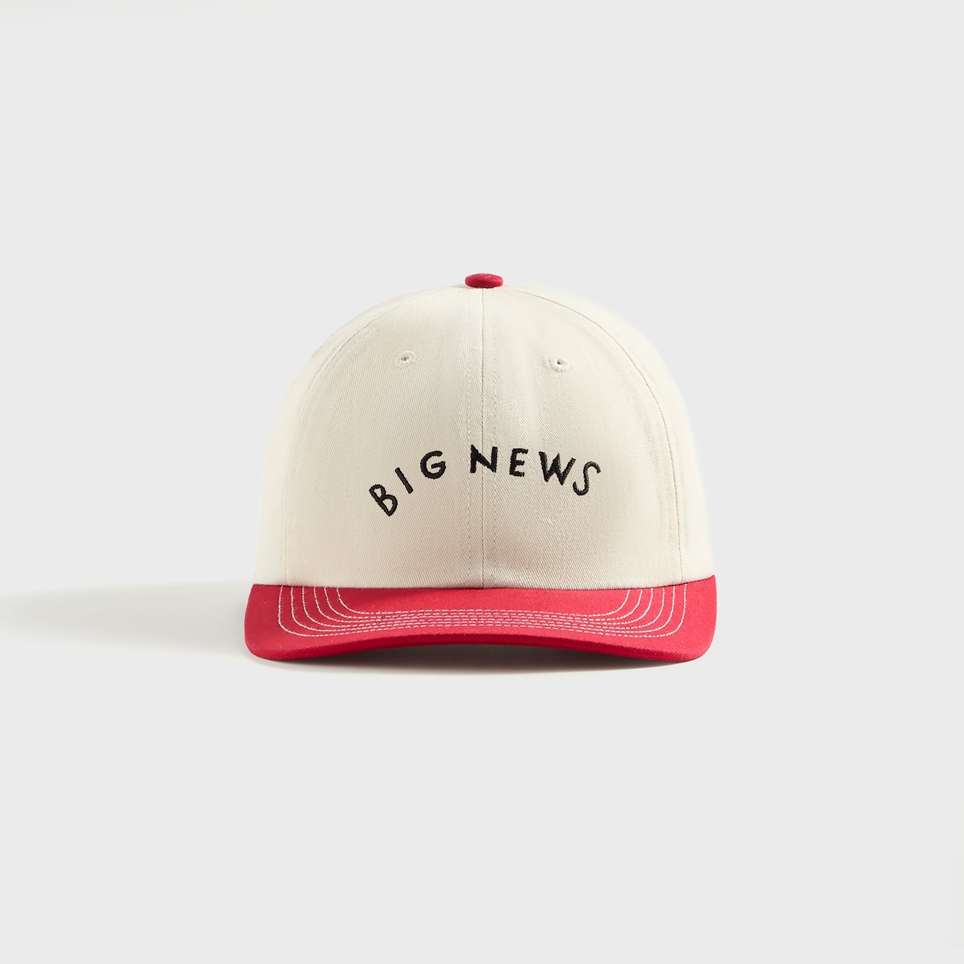 by Parra Big News 6 Panel Cap in Dark Red
