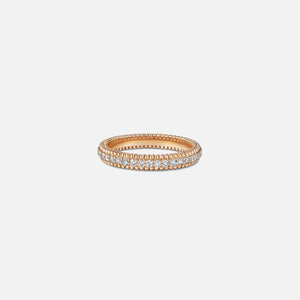 VL Cepher Perpes Ring with Pave Diamonds - Rose Gold